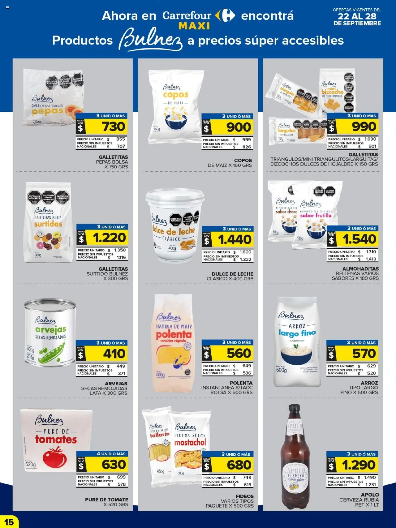 Carrefour Maxi catálogo │ válido desde el 22.09.2025 | Página: 15 | Productos: Copos, Bolsa, Frutilla, Bizcochos