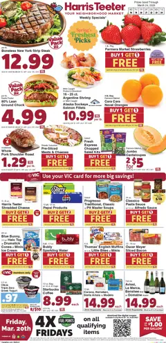 Preview of Harris Teeter weekly ads valid from 18.03.2026 | Page: 1 | Products: Cantaloupes, Coffee, Pasta, Ice cream