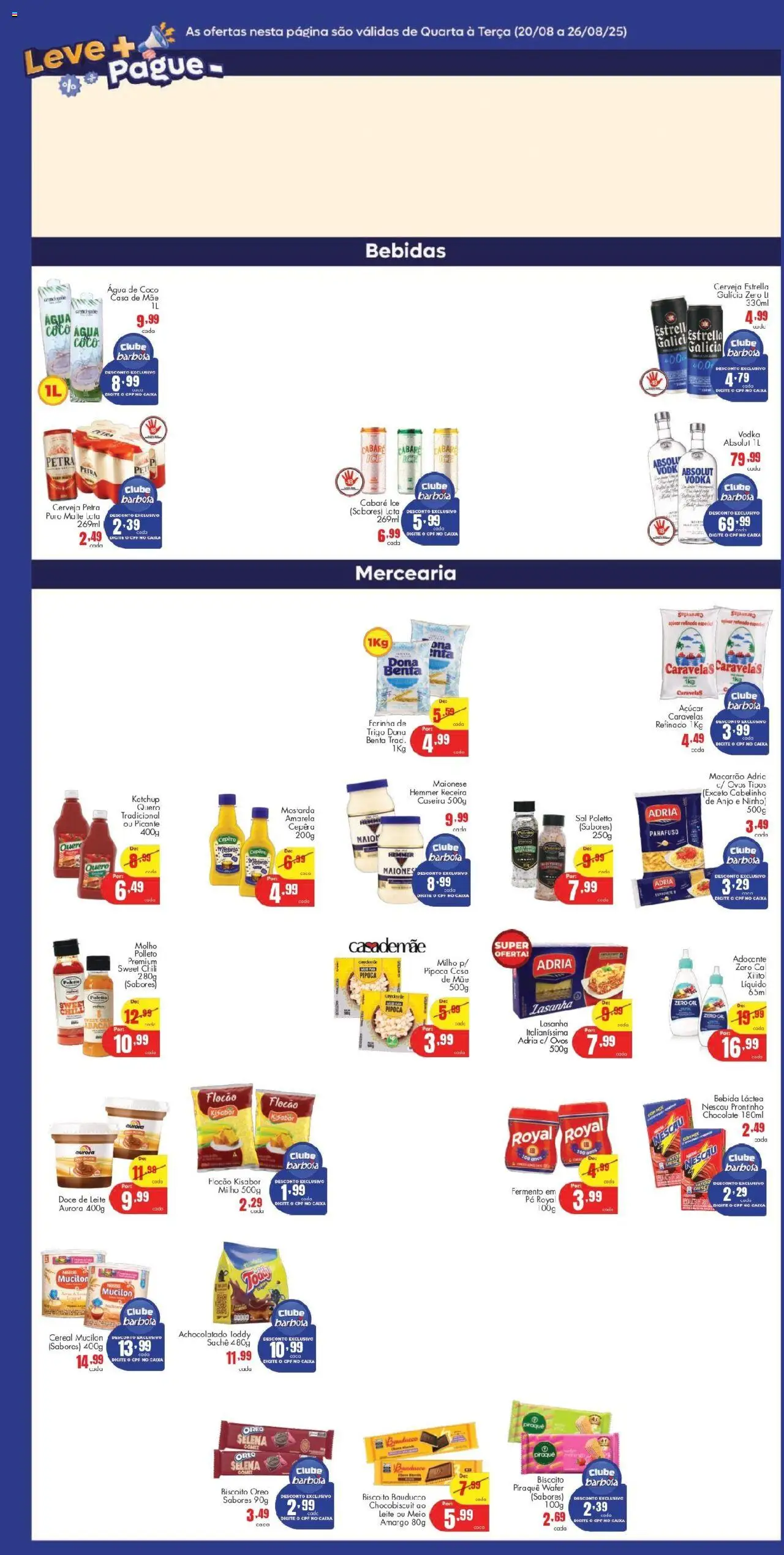 Barbosa Supermercados Folheto - válido de 20.08.2025 | Página: 3 | Produtos: Coco, Pó, Água de coco, Caixa