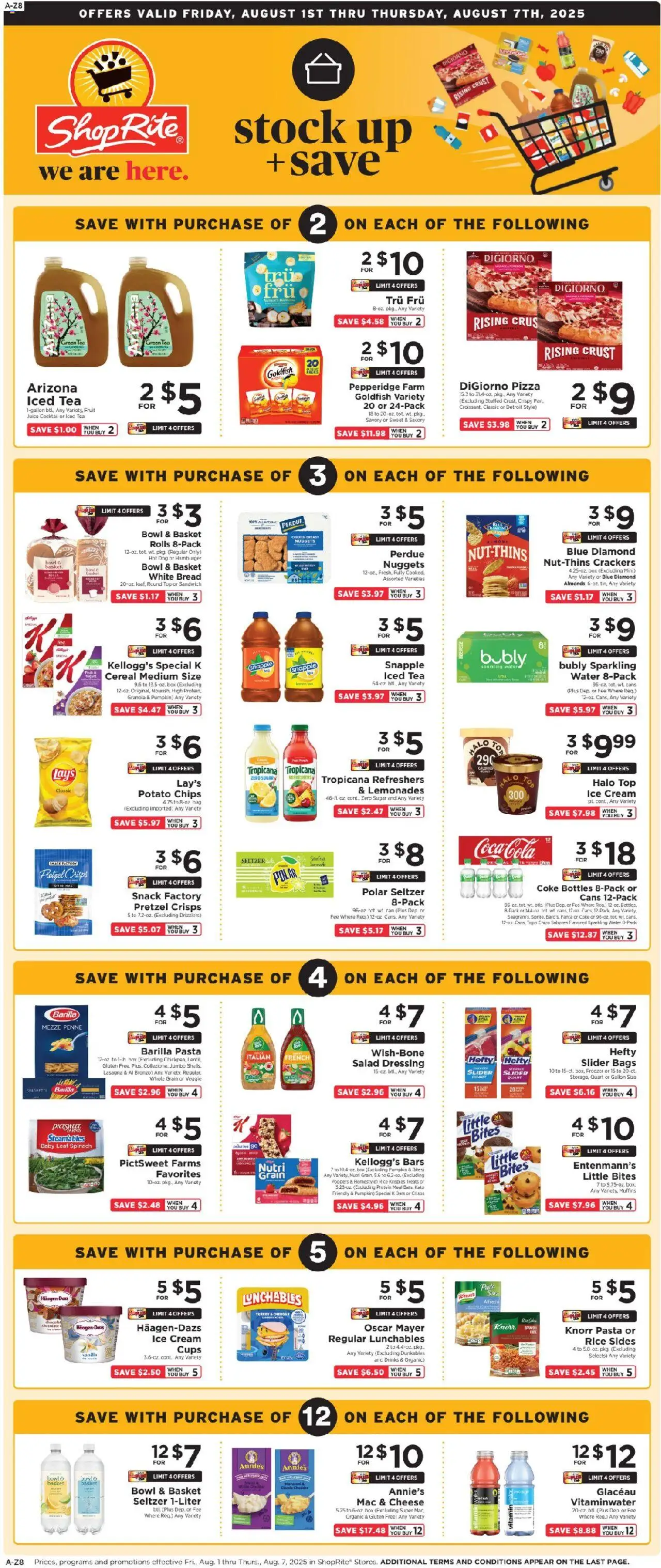 ShopRite Weekly Ad - valid from 31.07.2025 | Page: 1 | Products: Basket, Juice, Rice, Ice cream