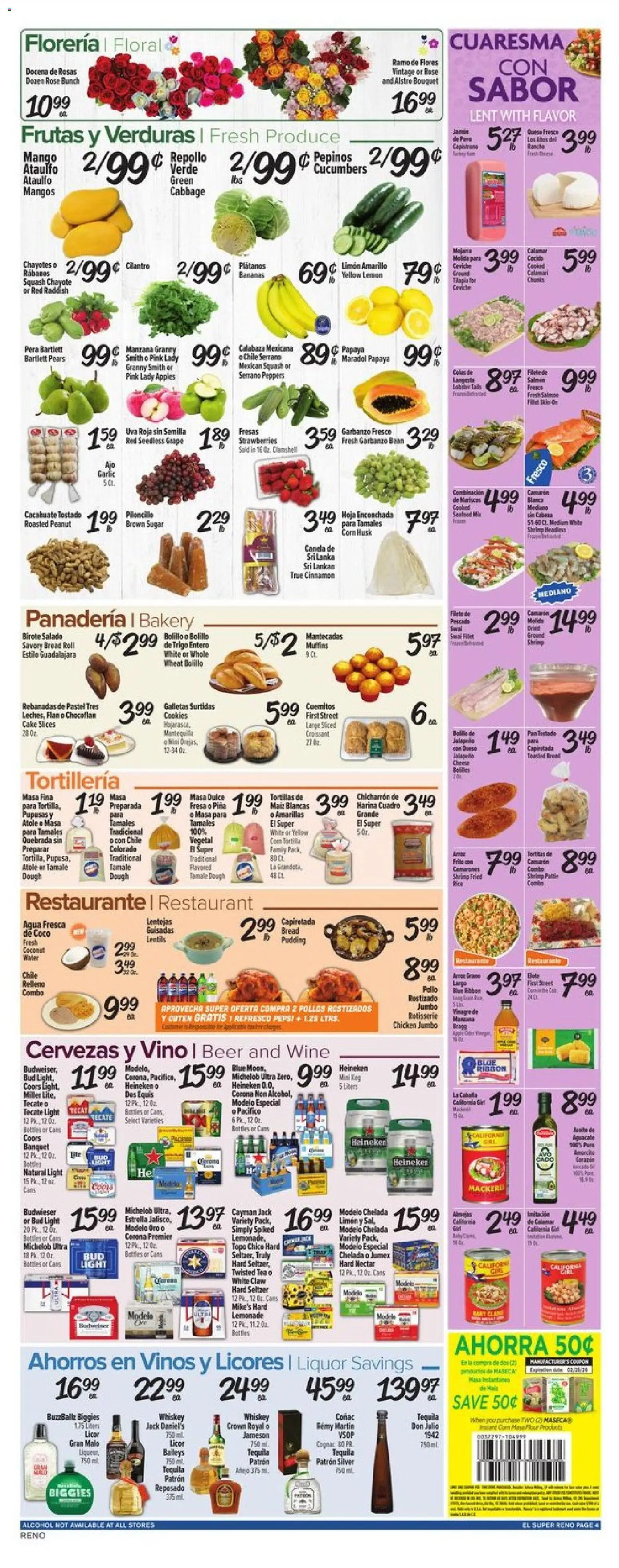 El Super Weekly Ad - valid from 18.02.2026 | Page: 4 | Products: Squash, Pan, Lemon, Cabbage