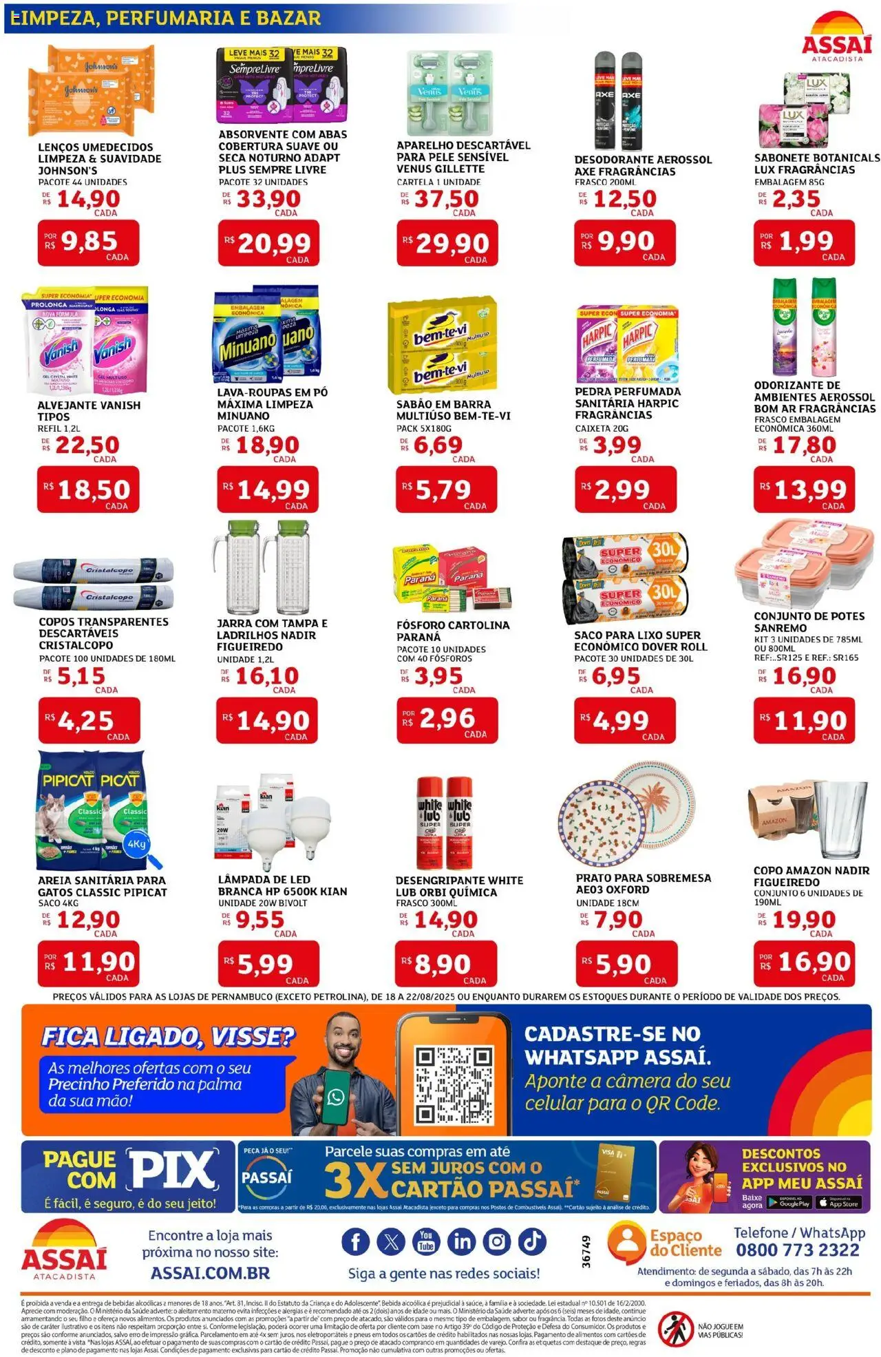 Assaí Atacadista Folheto - válido de 18.08.2025 | Página: 4 | Produtos: Desodorante, Sabonete, Jarra, Potes