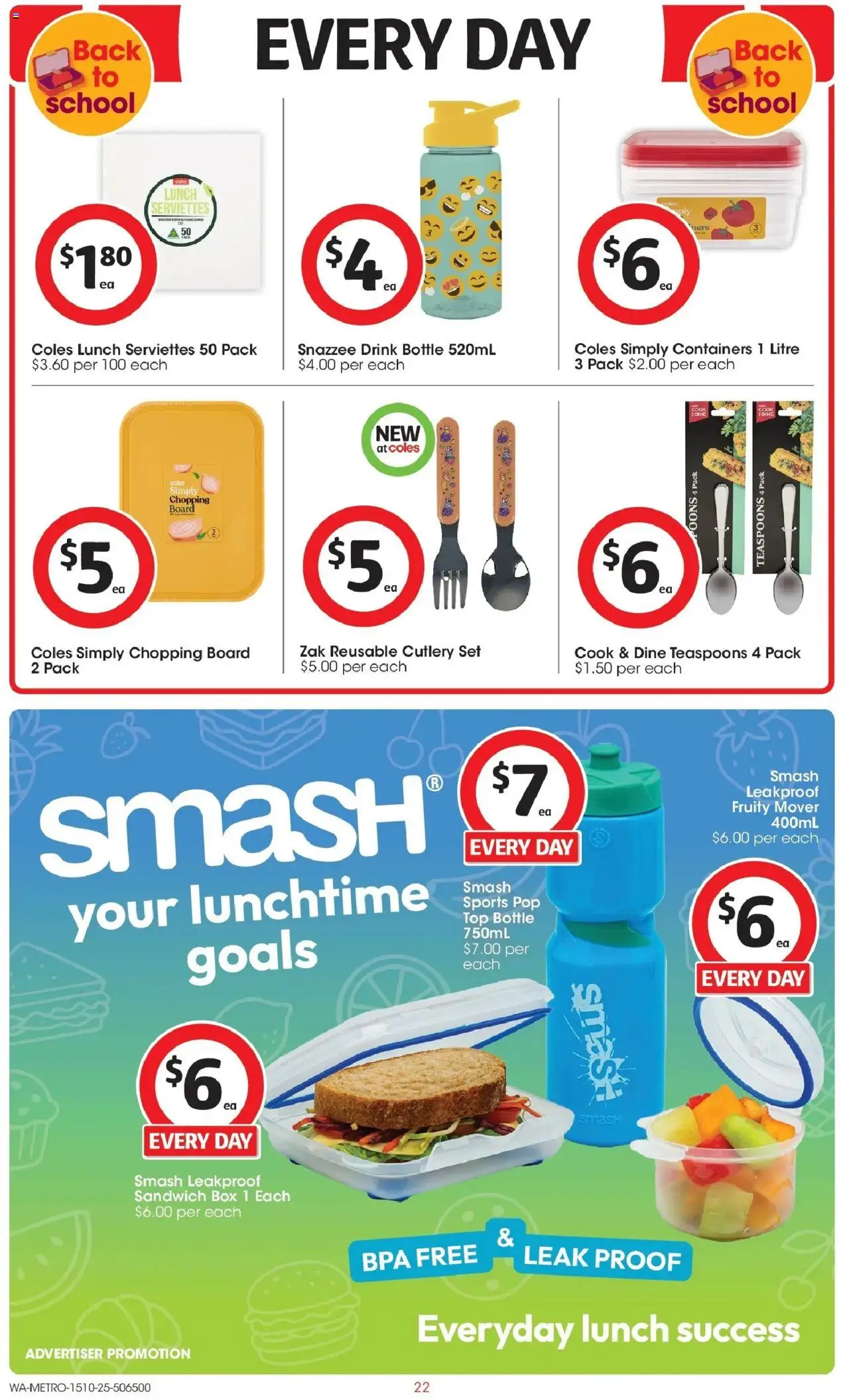 Coles catalogue - valid from 15.10.2025 | Page: 22 | Products: Cutlery, Box
