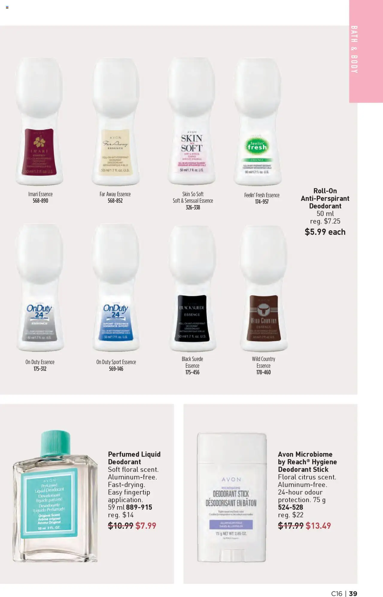 Avon flyer valid from 31.07.2025 | Page: 39 | Products: Deodorant, Antiperspirant, Bath