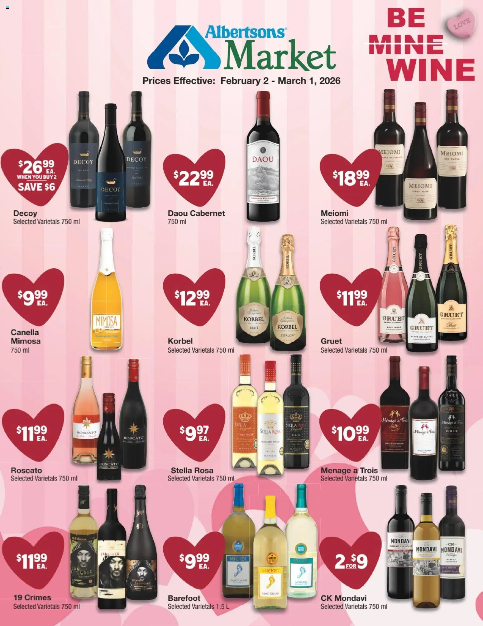 United Supermarkets February Alcohol Flyer - valid from 02.02.2026 | Page: 2 | Products: Wine