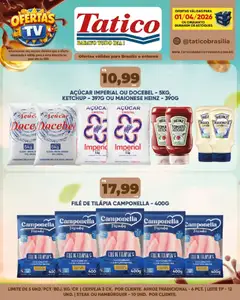 Tatico ofertas Bebidas - Pré-Visualização do folheto da loja Tatico, válido de 02.04.2026 | Página: 20 | Produtos: Leite, Tilápia, Arroz, Maionese