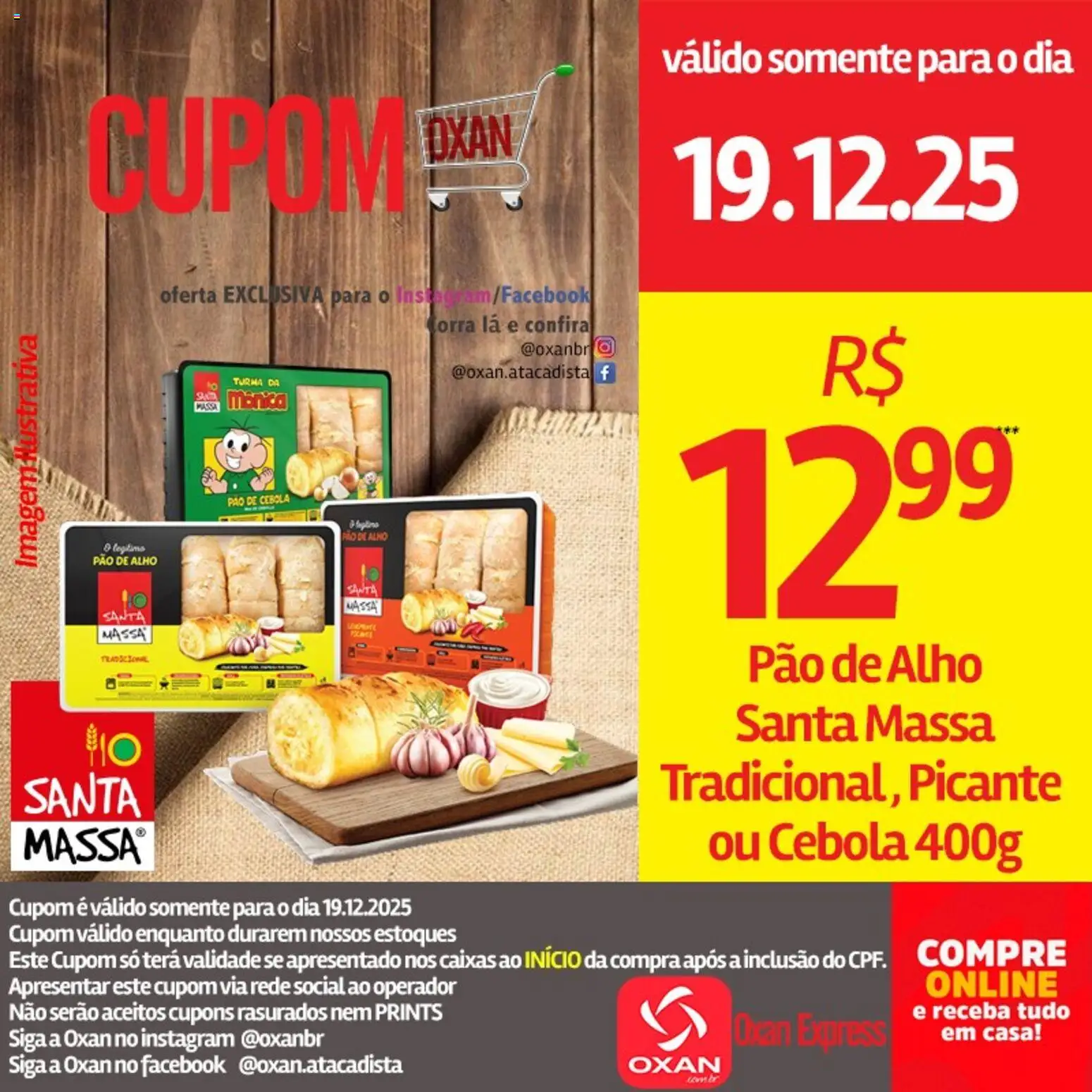 Oxan Atacadista Folheto - válido de 19.12.2025 | Página: 10 | Produtos: Alho, Cebola, Pó, Pao de alho
