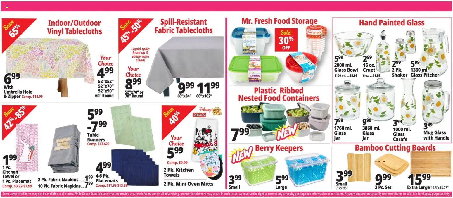 Ocean State Job Lot Weekly Ad - valid from 02.04.2026 | Page: 14 | Products: Table, Umbrella, Oven