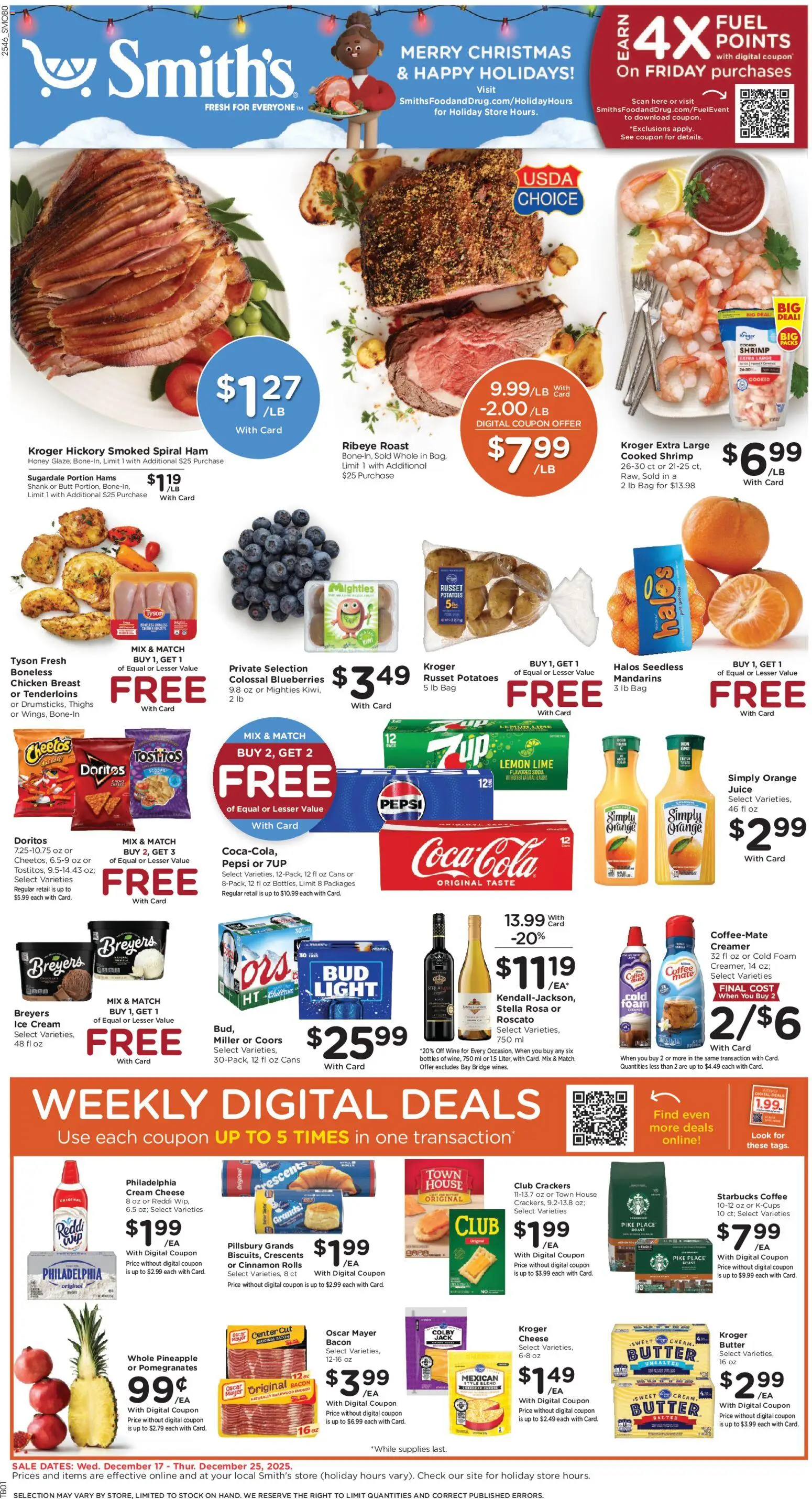 Smith's Weekly Ad - ID - valid from 17.12.2025 | Page: 1 | Products: Coffee, Juice, Wine, Pineapple