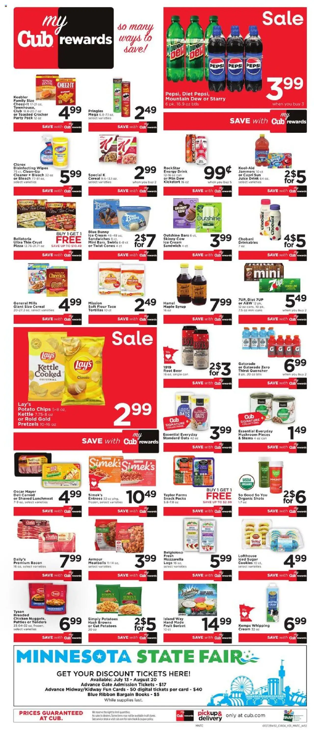 Cub Foods Weekly Savings - MN - valid from 27.07.2025 | Page: 6 | Products: Ice cream, Potatoes, Sugar, Lime