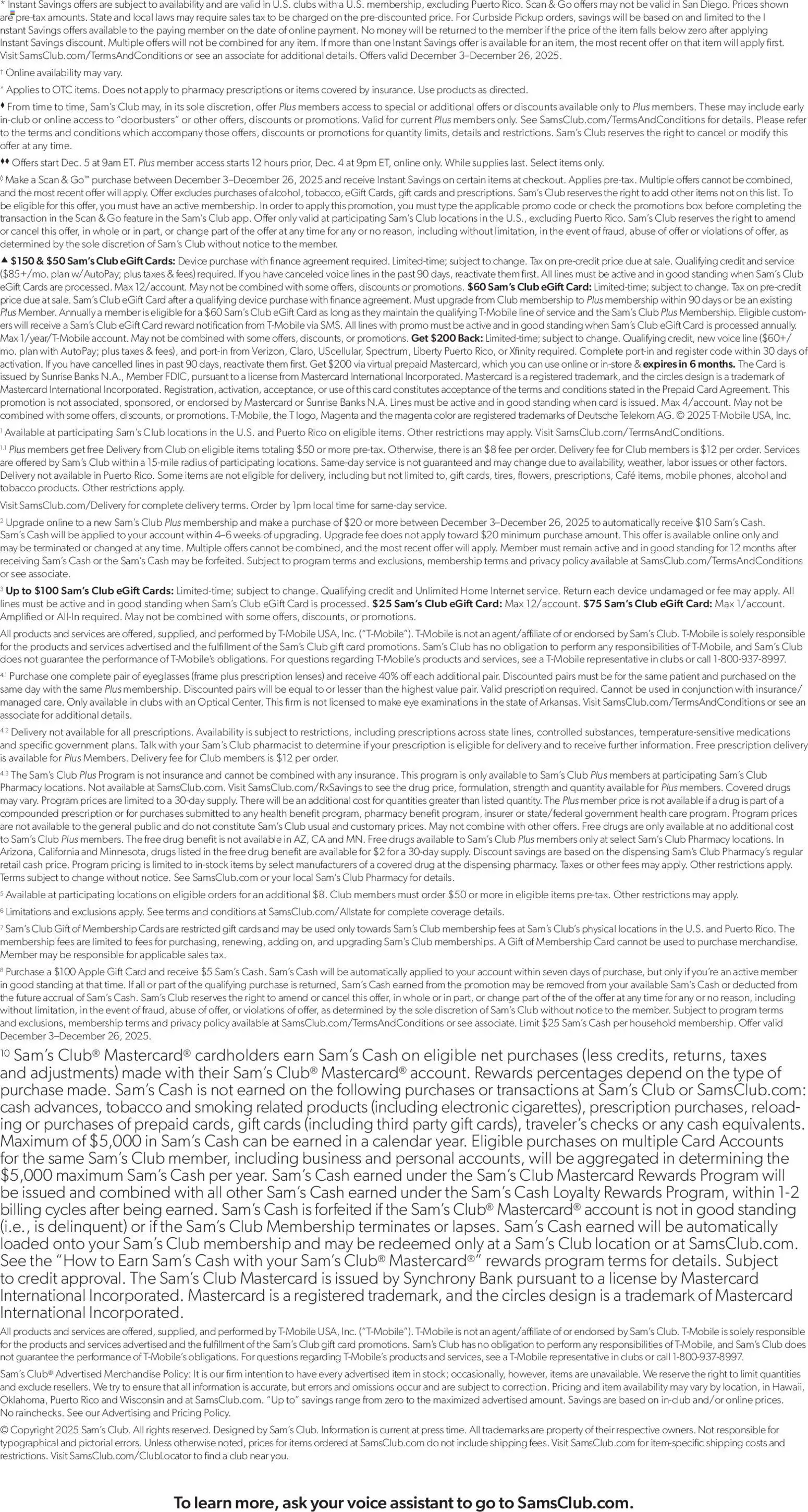 Sam's Club Instant Savings Book December - valid from 03.12.2025 | Page: 47