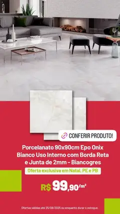 Ferreira Costa Folheto - válido de 30.07.2025 | Página: 3 | Produtos: Porcelanato