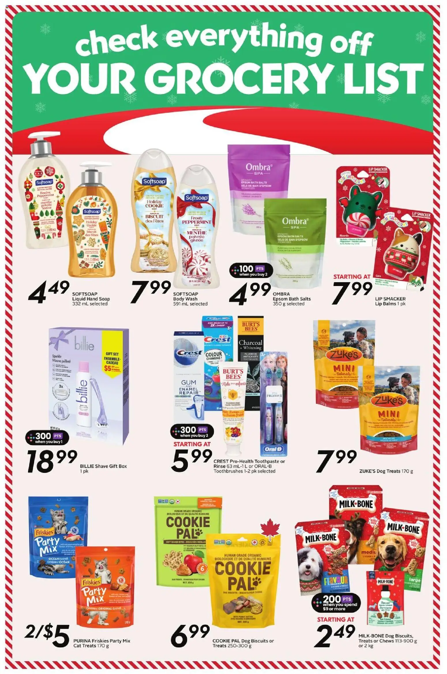 Safeway flyer valid from 18.12.2025 | Page: 20 | Products: Soap, Body wash, Toothpaste, Bath
