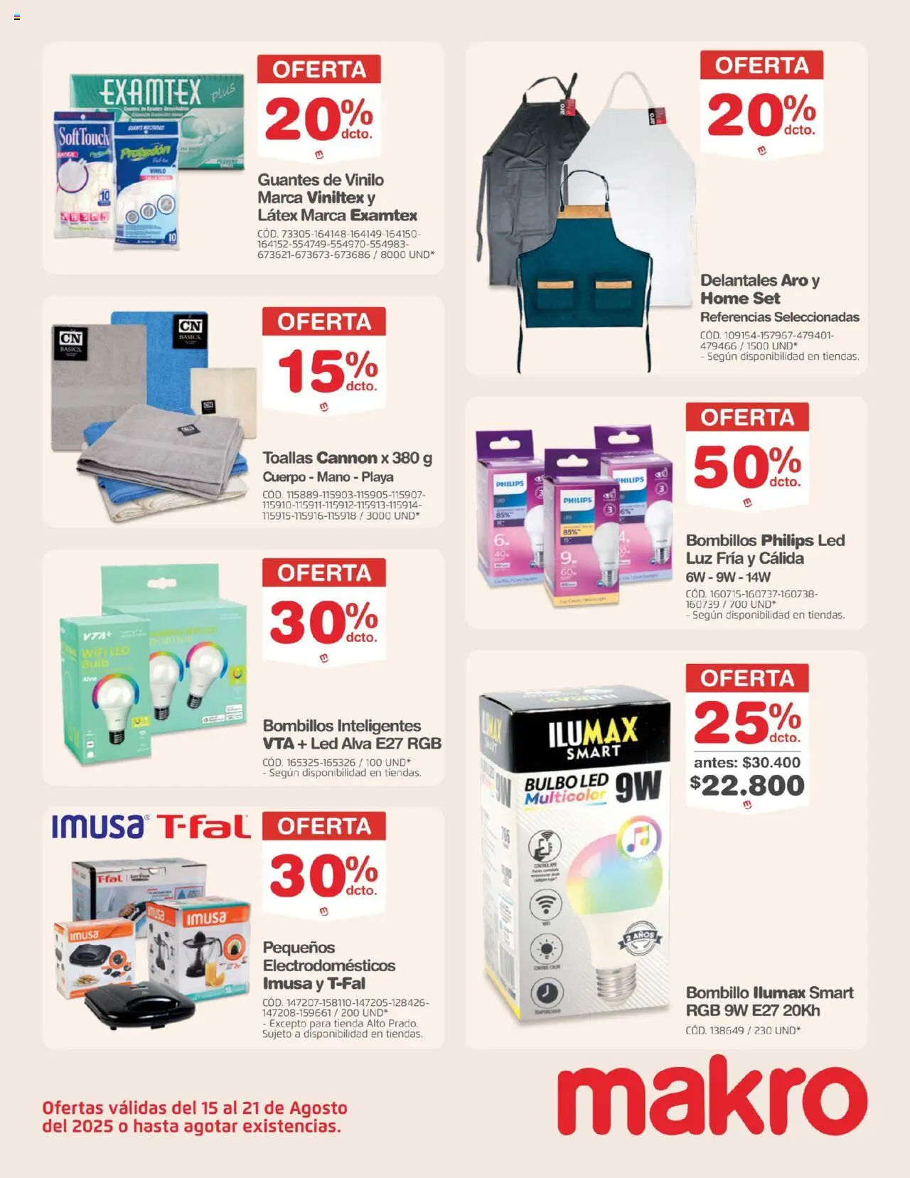 Makro revista - valida desde el 15.08.2025 | Página: 4 | Productos: Guantes, Bombillo, Toallas