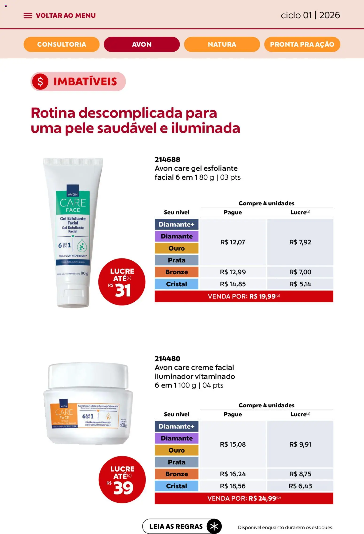 Avon Folheto - válido de 19.12.2025 | Página: 13 | Produtos: Creme, Iluminador
