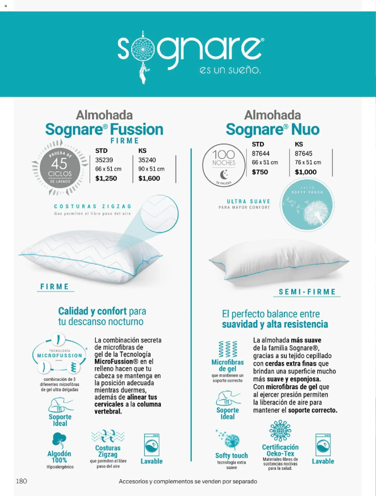 Nuevas ofertas de Vianney válidas en toda la República Mexicana desde el 06.03.2026. ¡Encuentra las mejores ofertas en Vianney catálogo Tu hogar, nuestra pasión! | Página: 182 | Productos: Algodón, Almohada