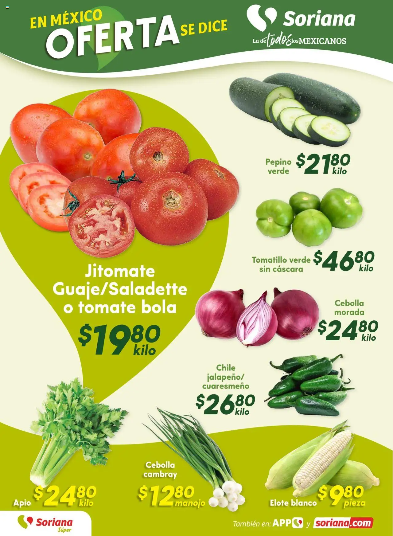 Nuevas ofertas de Soriana válidas en toda la República Mexicana desde el 16.10.2025. ¡Encuentra las mejores ofertas en Soriana - Fin de Semana Súper: Tijuana, Mexicali, Ensenada, San Luis Río Colorado y Tecate! | Página: 8 | Productos: Cebolla, Apio, Tomate