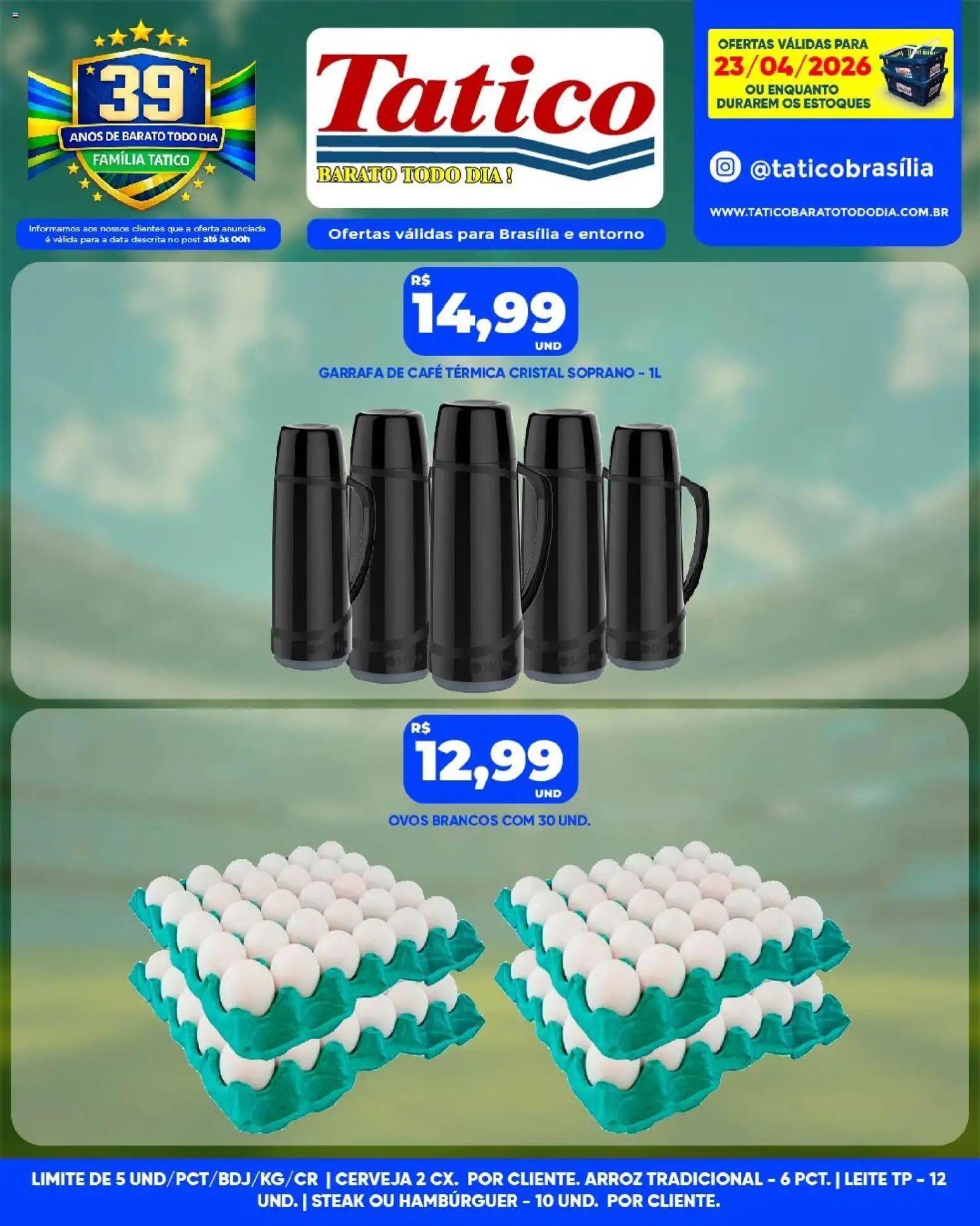 Tatico Folheto - válido de 24.04.2026 | Página: 37 | Produtos: Leite, Ovos, Café, Hambúrguer