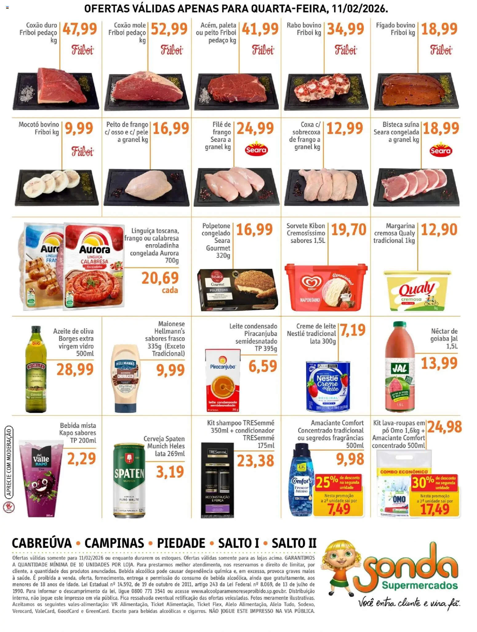 Sonda Folheto - válido de 11.02.2026 | Página: 4 | Produtos: Goiaba, Sorvete, Amaciante, Peito de frango