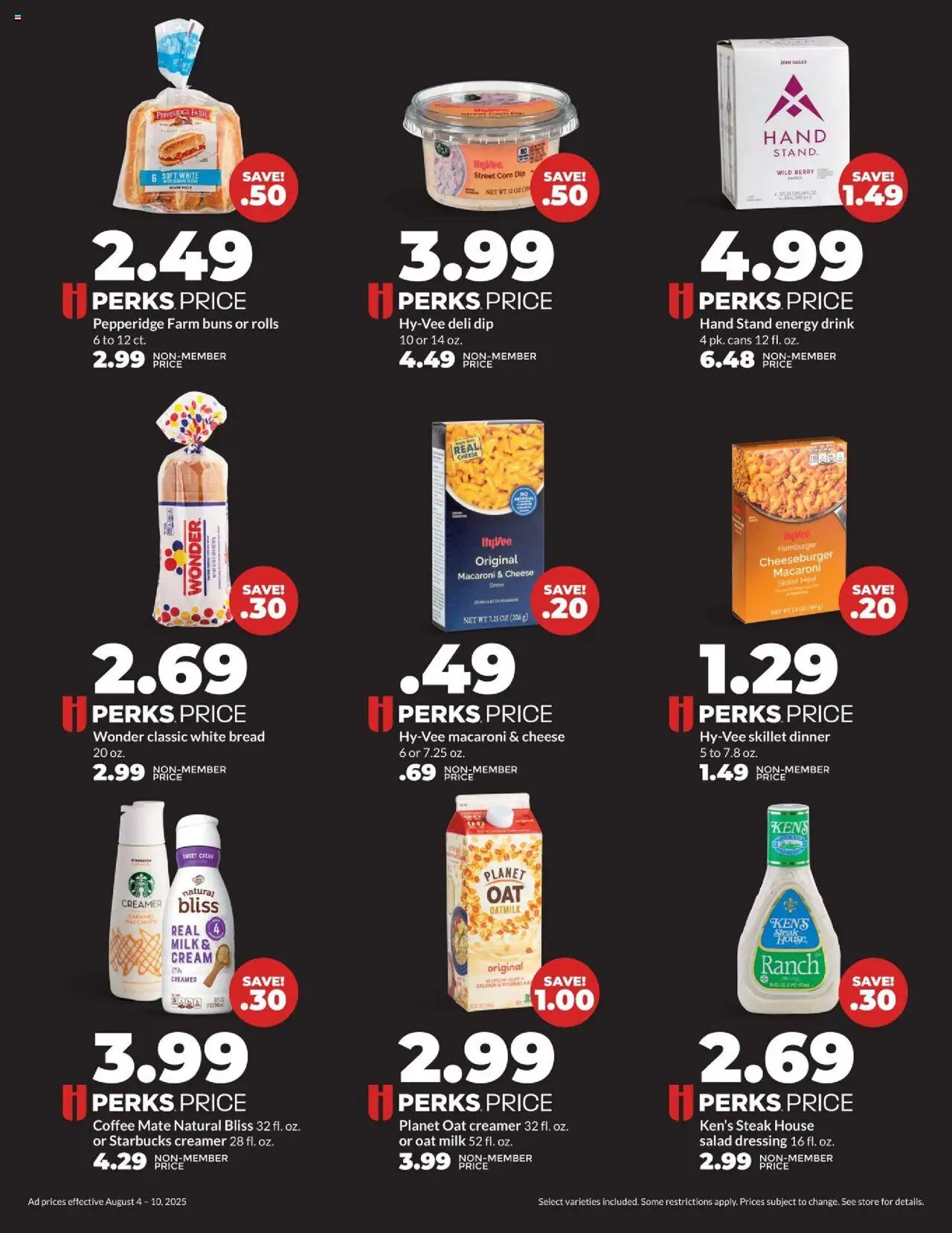 HyVee Weekly Ad - valid from 04.08.2025 | Page: 5 | Products: Corn, Milk, Cheese, Salad