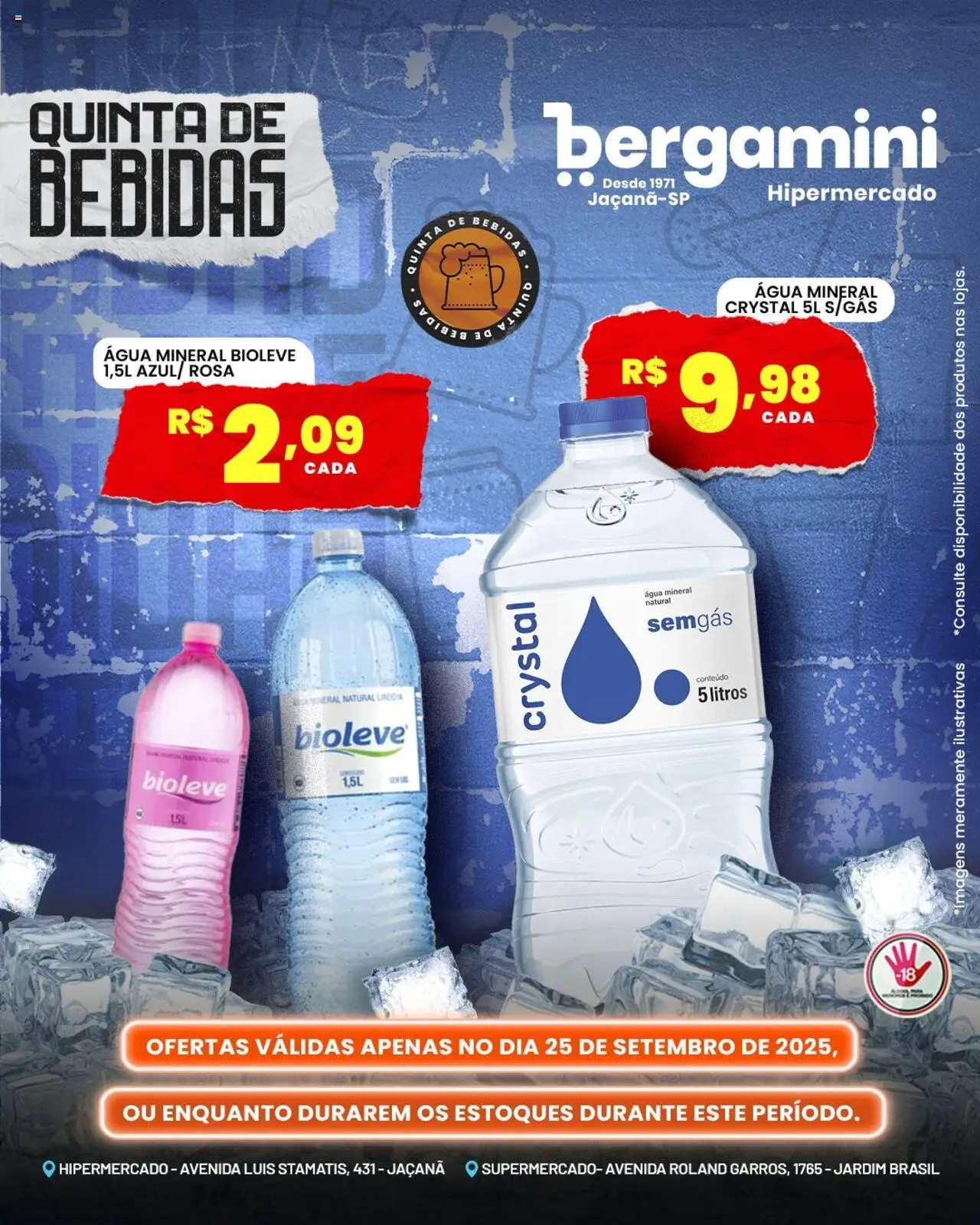 Supermercado Bergamini Folheto - válido de 25.09.2025 | Página: 11 | Produtos: Água mineral