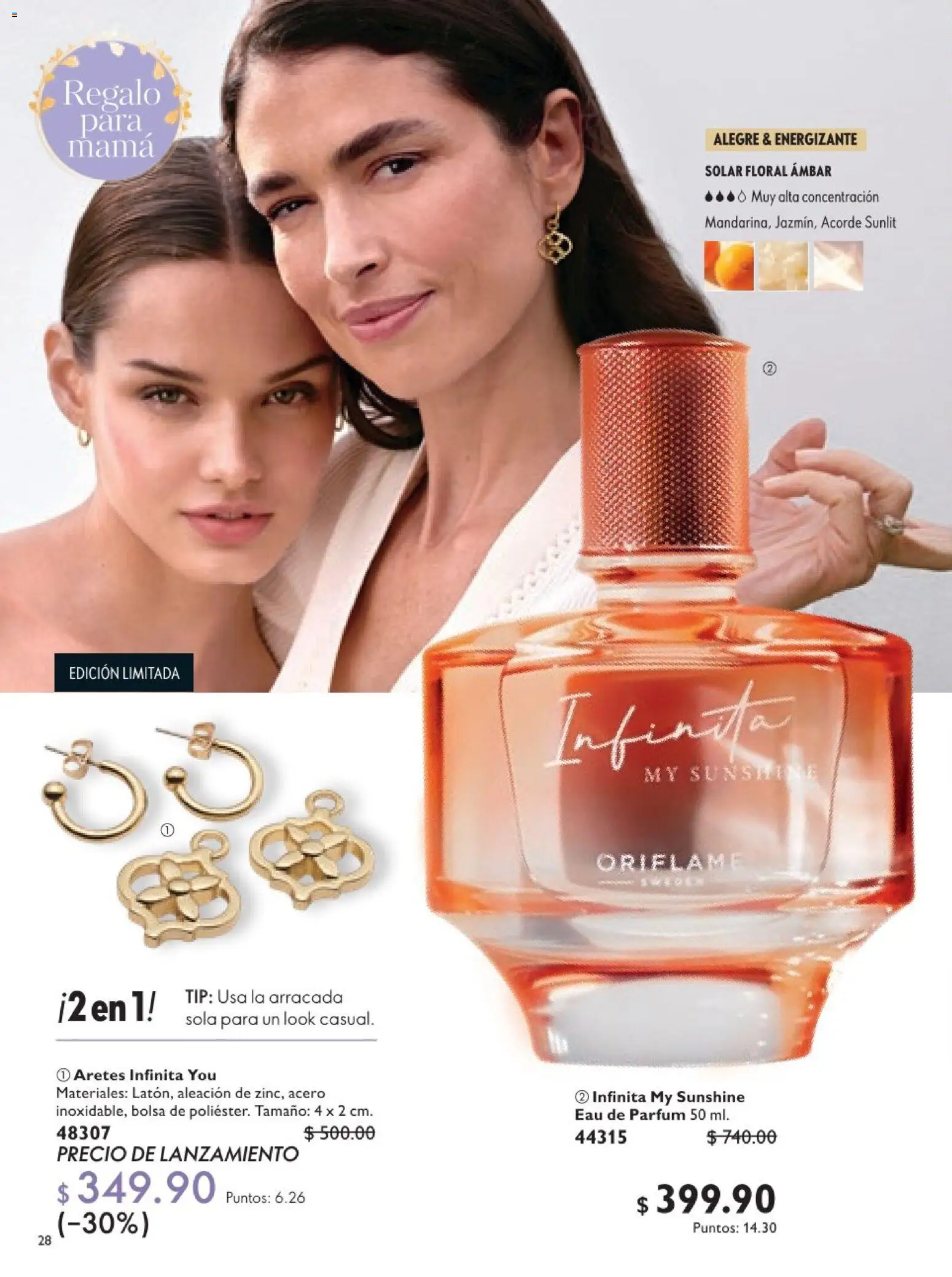 Nuevas ofertas de Oriflame válidas en toda la República Mexicana desde el 18.04.2026. ¡Encuentra las mejores ofertas en Oriflame campaña 6 2026! | Página: 28 | Productos: Bolsa, Aretes