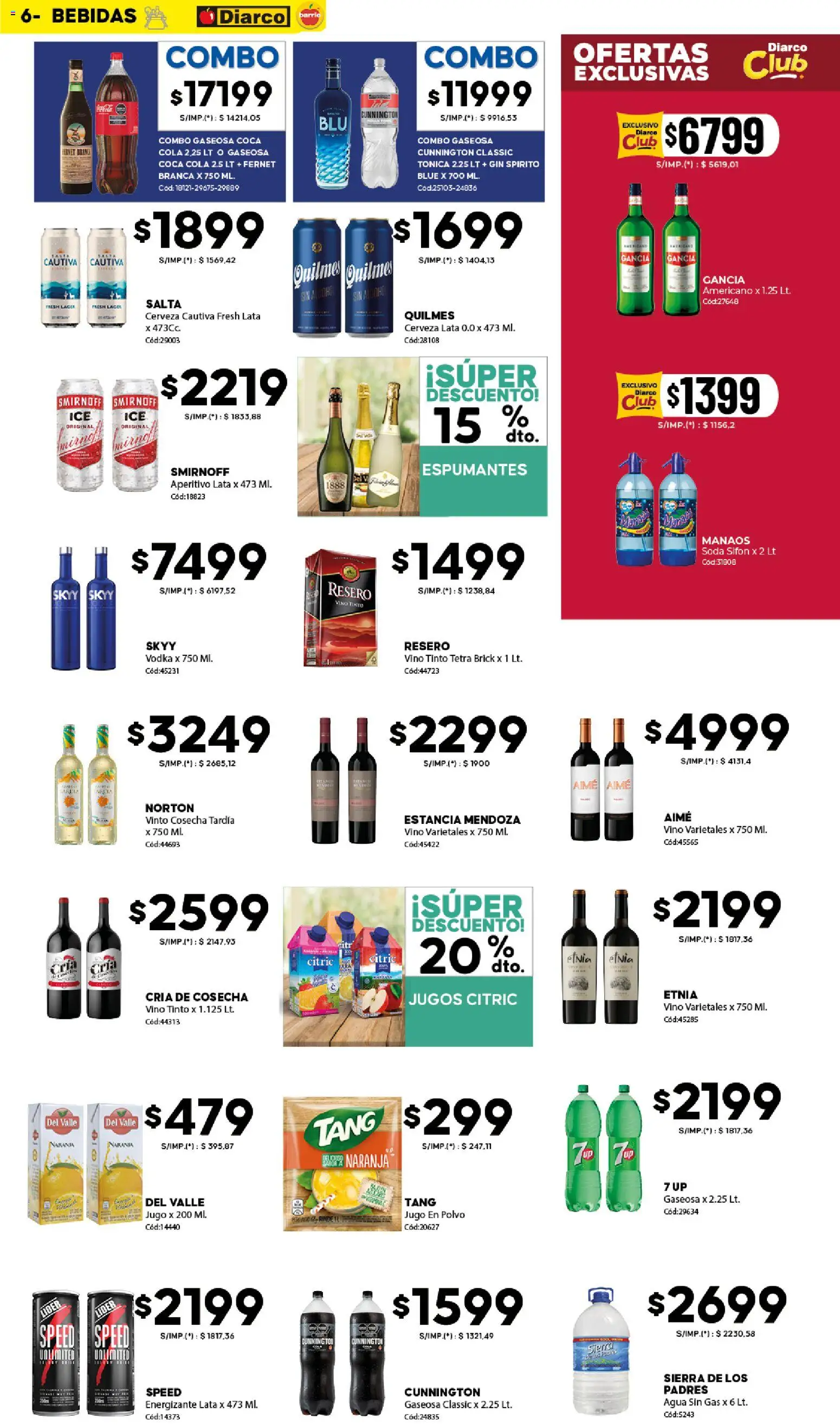 Diarco - Ofertas Diarco Barrio │ válido desde el 02.02.2026 | Página: 6 | Productos: Polvo, Fernet, Gaseosa, Sierra