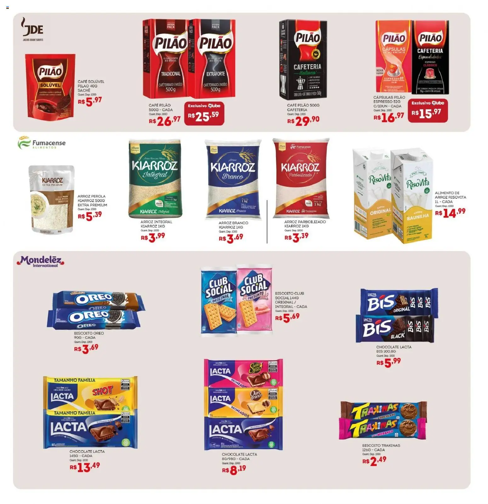 Bistek Supermercados Folheto - válido de 22.04.2026 | Página: 4 | Produtos: Biscoito, Arroz, Café pilão, Café solúvel