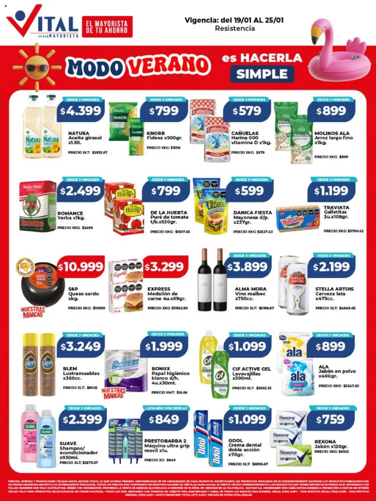 Vital - Ofertas - Resistencia  │ válido desde el 19.01.2026 | Página: 1 | Productos: Lustramuebles, Aceite, Jabón en polvo, Crema