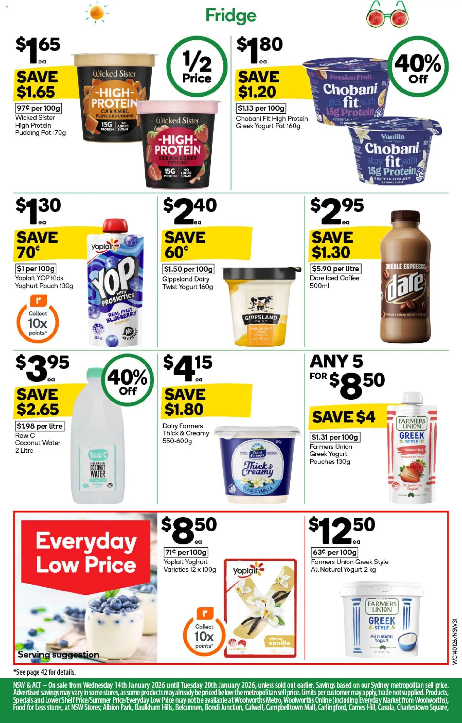 Woolworths catalogue - valid from 14.01.2026 | Page: 31 | Products: Dairy, Yoghurt, Passionfruit, Sugar