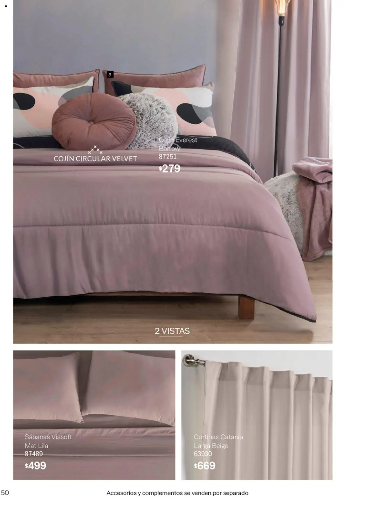 Nuevas ofertas de Vianney válidas en toda la República Mexicana desde el 06.03.2026. ¡Encuentra las mejores ofertas en Vianney catálogo Tu hogar, nuestra pasión! | Página: 52 | Productos: Sabanas, Cortinas