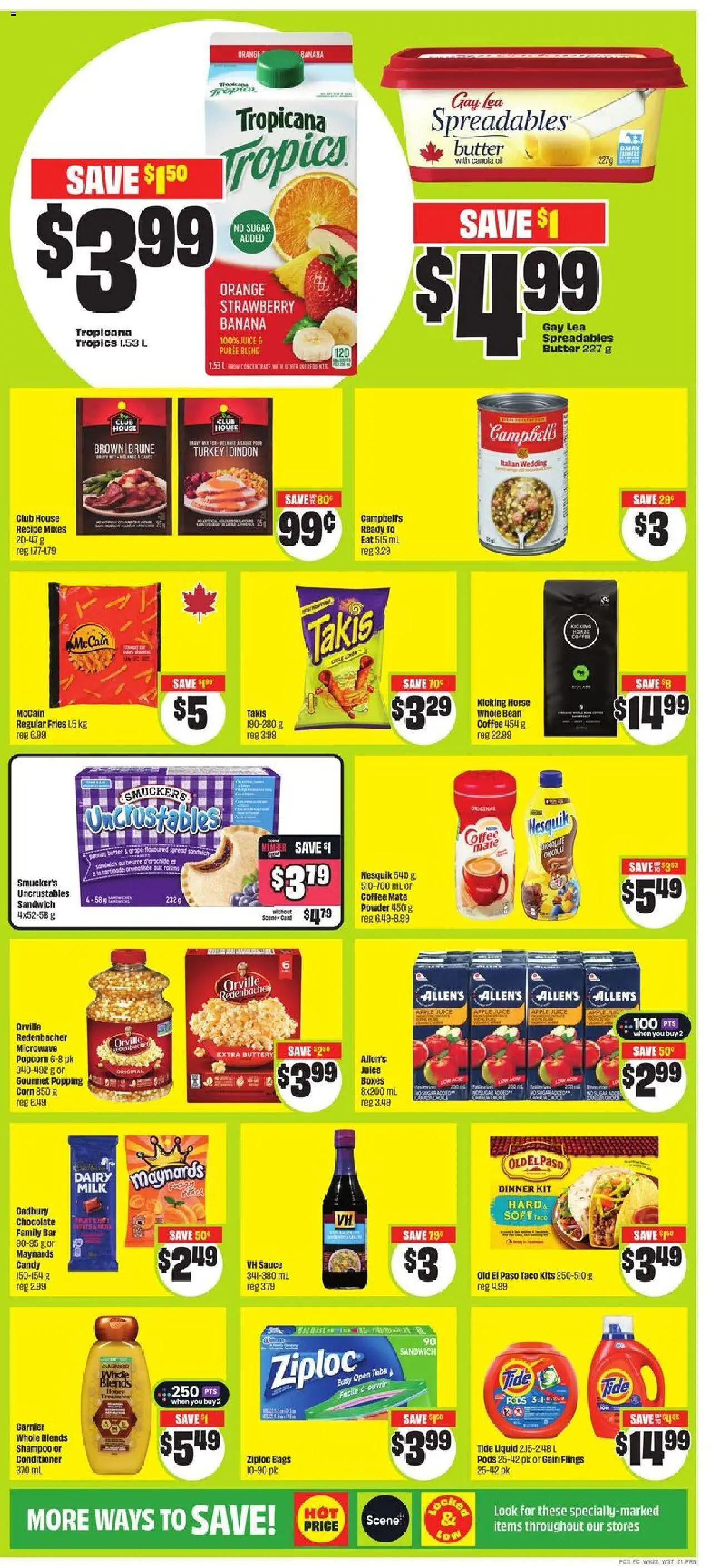 FreshCo flyer valid from 25.09.2025 | Page: 4 | Products: Powder, Shampoo, Milk, Chocolate