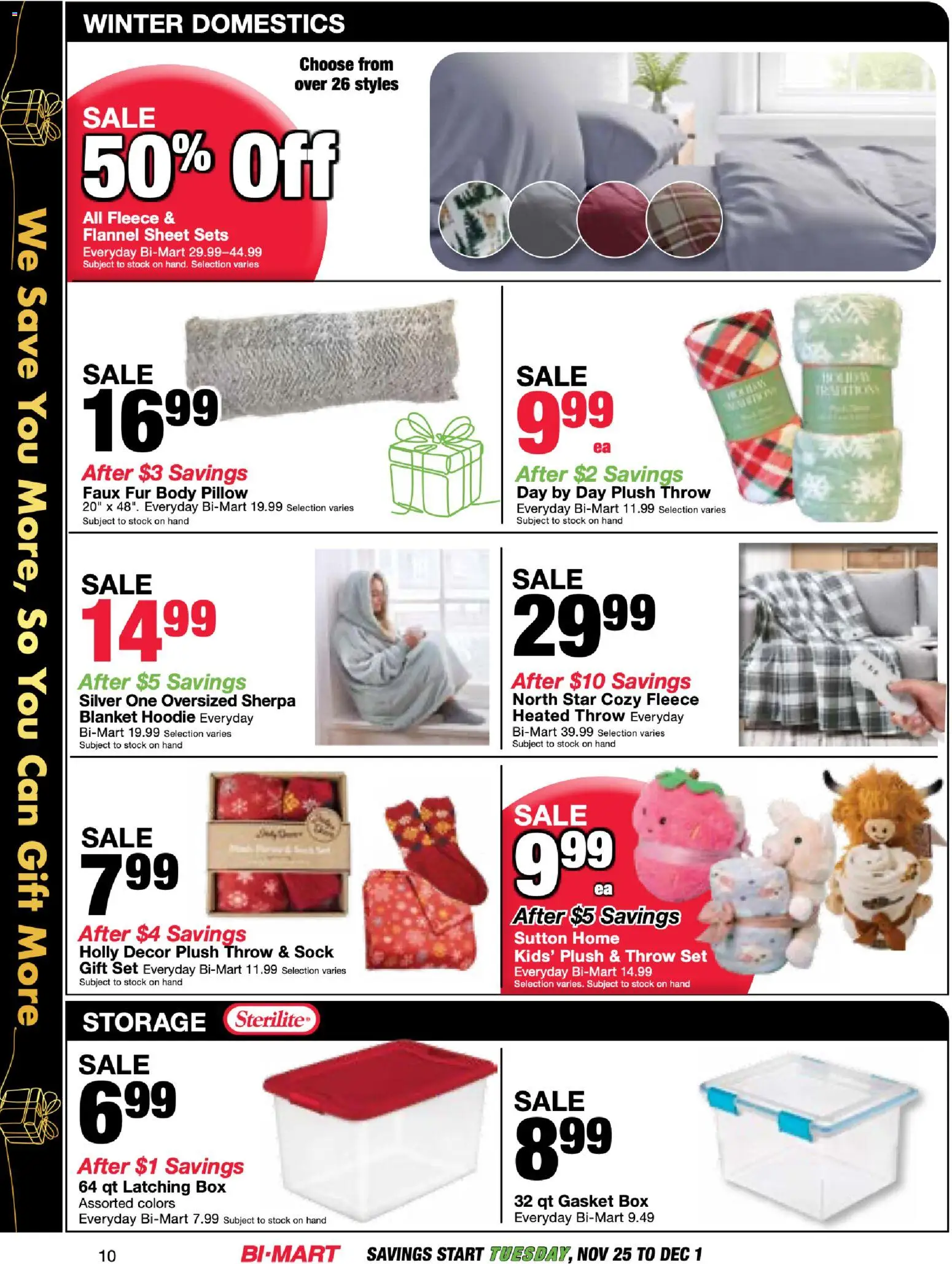 Bi-Mart Black Friday - valid from 25.11.2025 | Page: 10 | Products: Pillow, Blanket, Box, Hoodie