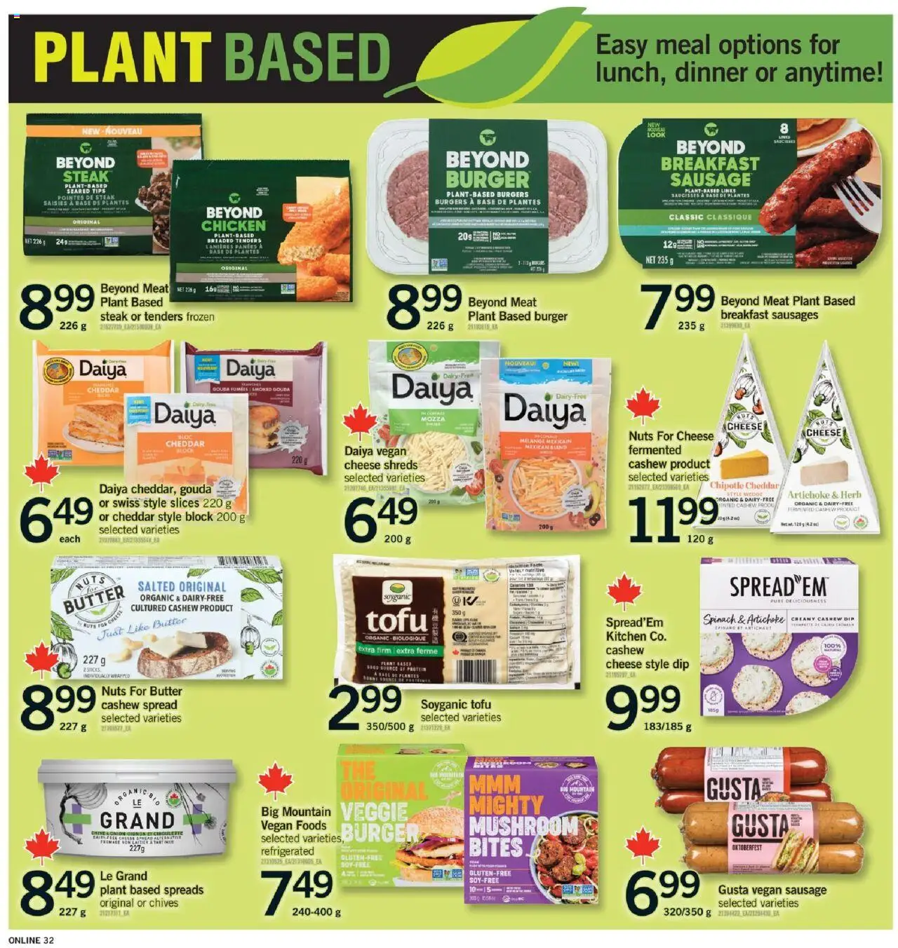 Fortinos flyer valid from 11.09.2025 | Page: 31 | Products: Nuts, Butter, Cheese, Chicken