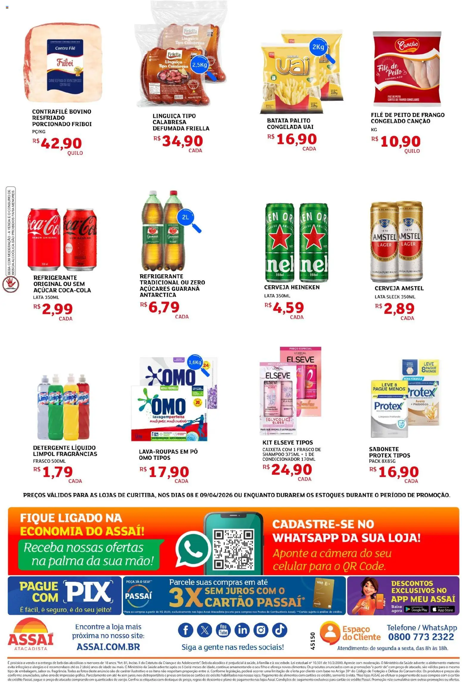 Assaí Atacadista Folheto - válido de 08.04.2026 | Página: 2 | Produtos: Pó, Base, Heineken, Câmera