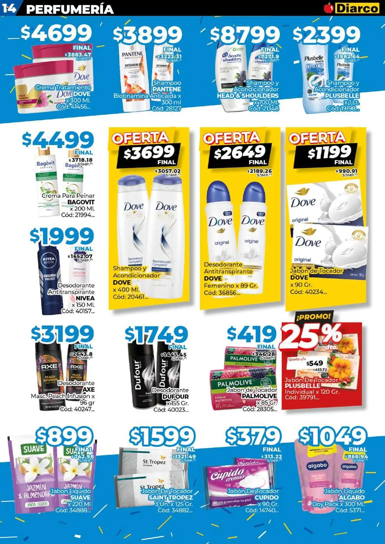 Diarco ofertas │ válido desde el 04.08.2025 | Página: 14 | Productos: Individual, Desodorante, Antitranspirante, Crema