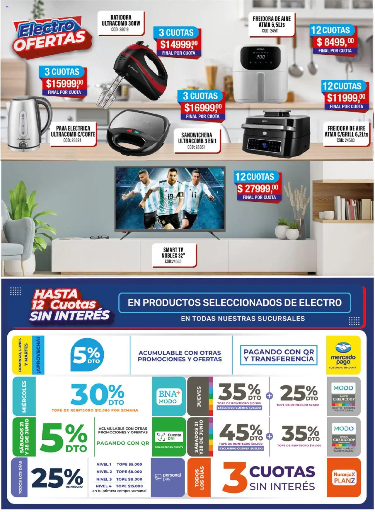 Maxiconsumo ofertas │ válido desde el 23.06.2025 | Página: 24 | Productos: Batidora, Freidora, Freidora de aire, Pava eléctrica