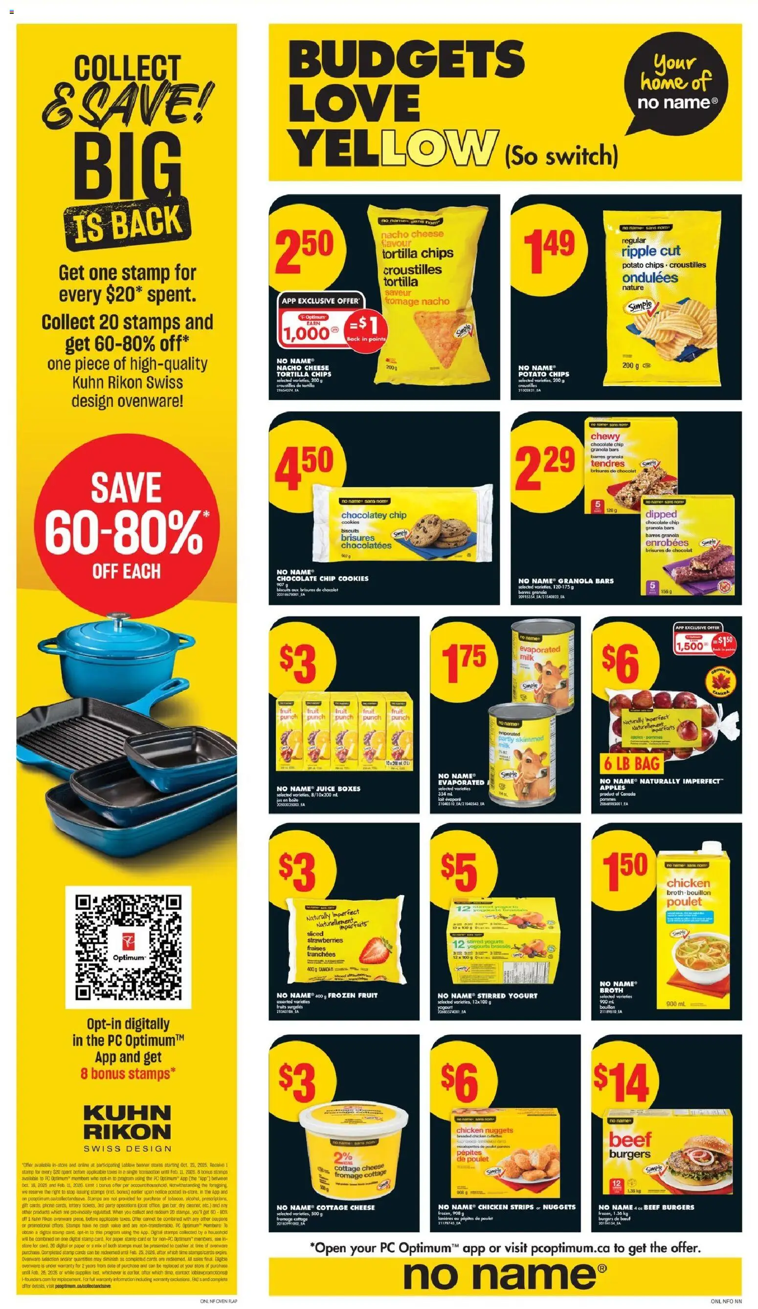 No Frills flyer valid from 08.01.2026 | Page: 13 | Products: Strawberries, Oven, Cheese, Juice