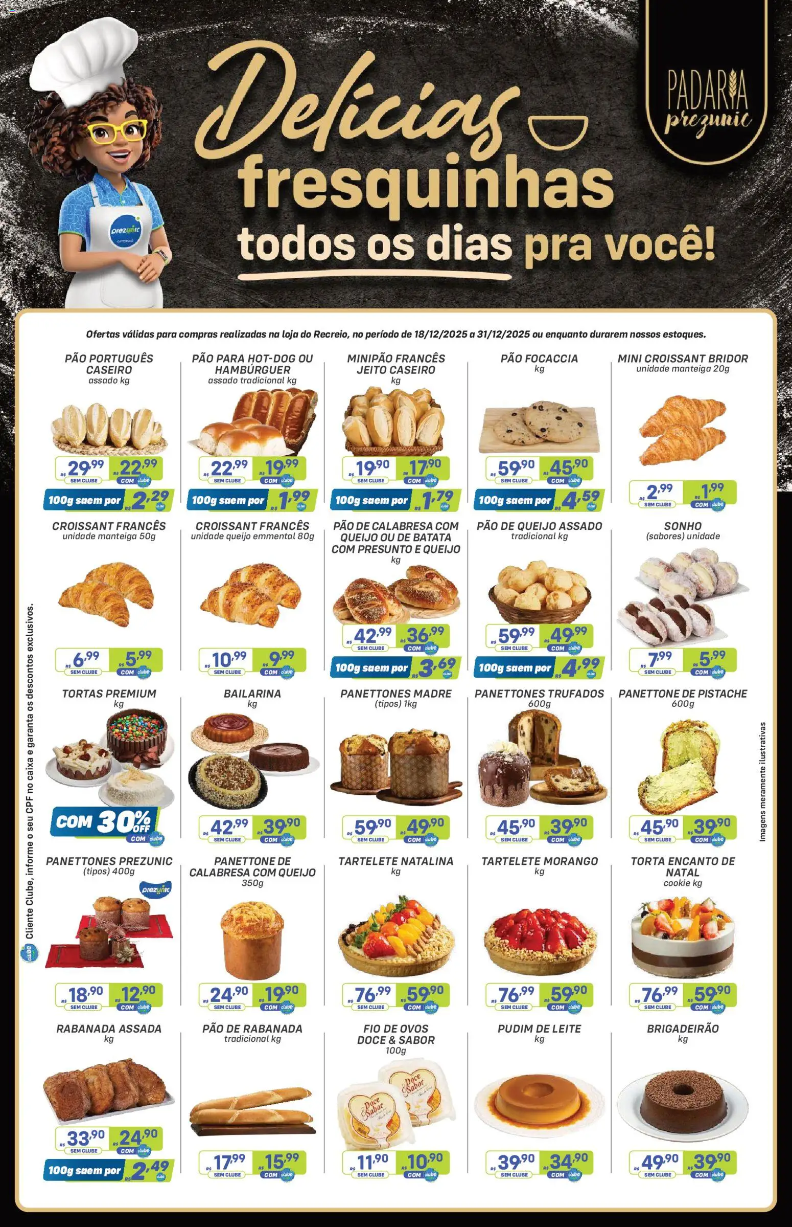 Prezunic Folheto - válido de 19.12.2025 | Página: 2 | Produtos: Panettone, Caixa, Queijo, Ovos