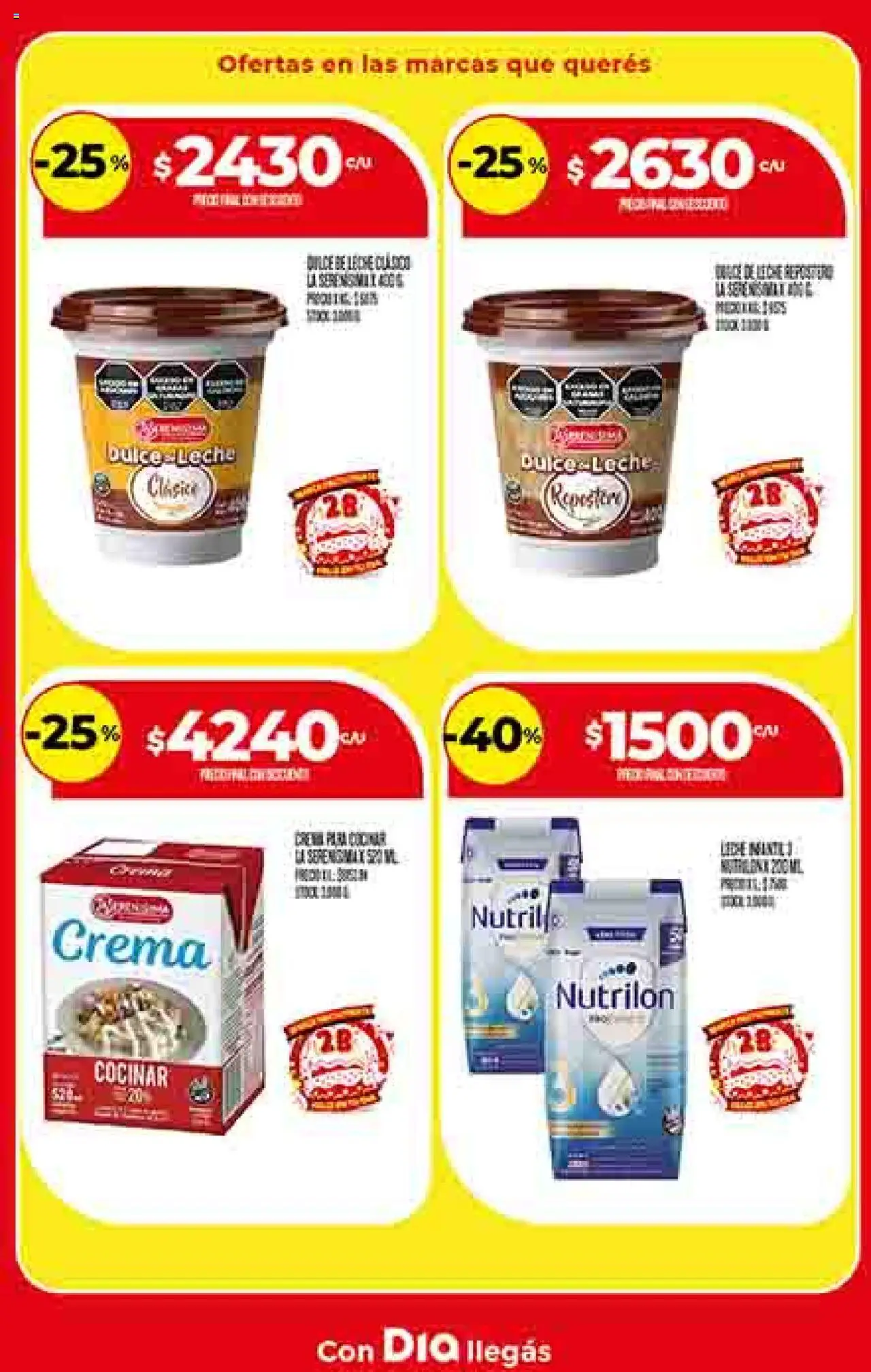 Supermercado DIA Ofertas │ válido desde el 17.09.2025 | Página: 29 | Productos: Leche, Crema