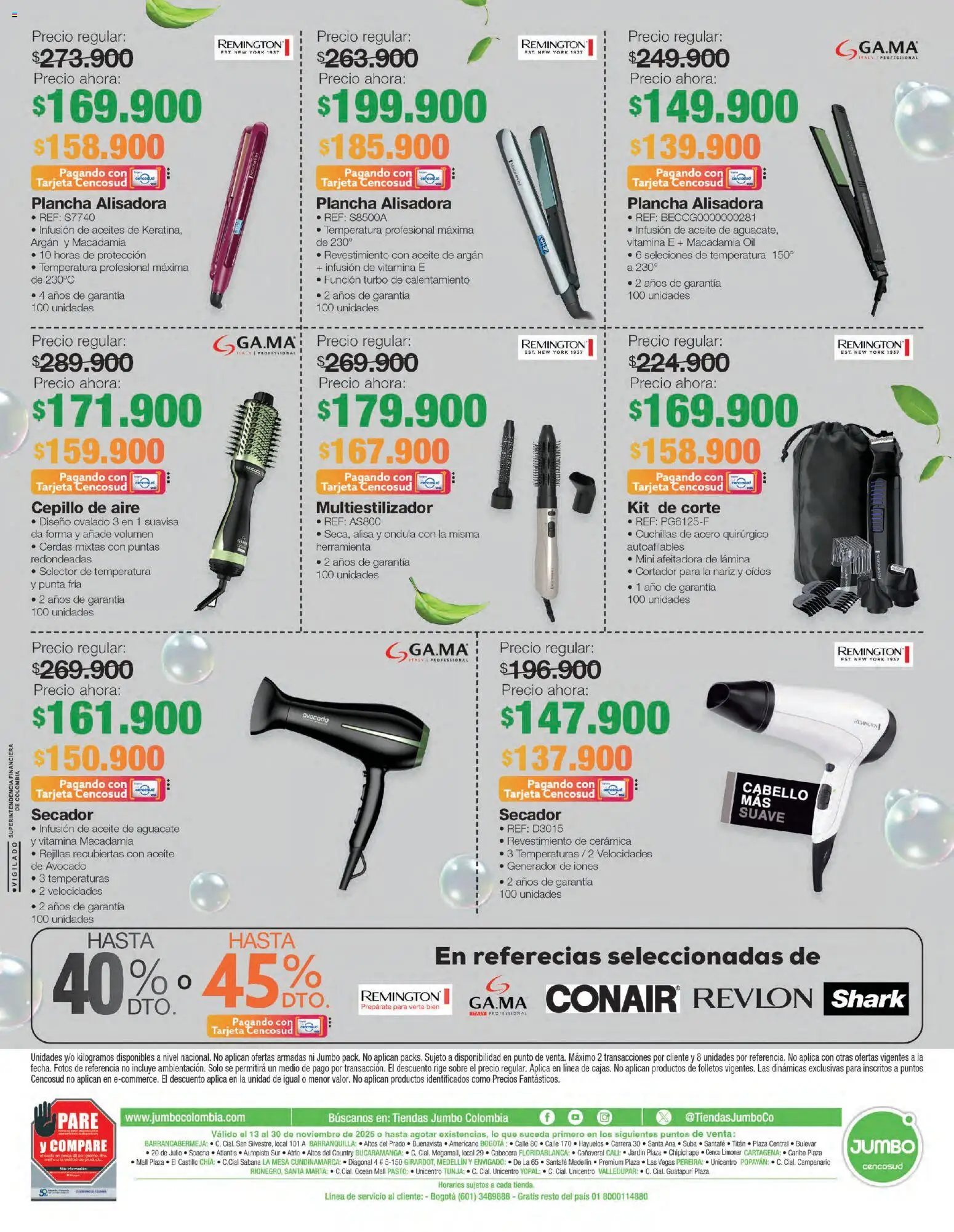 Jumbo revista - valida desde el 13.11.2025 | Página: 16 | Productos: Plancha alisadora, Lavarropas, Cerámica, Cepillo