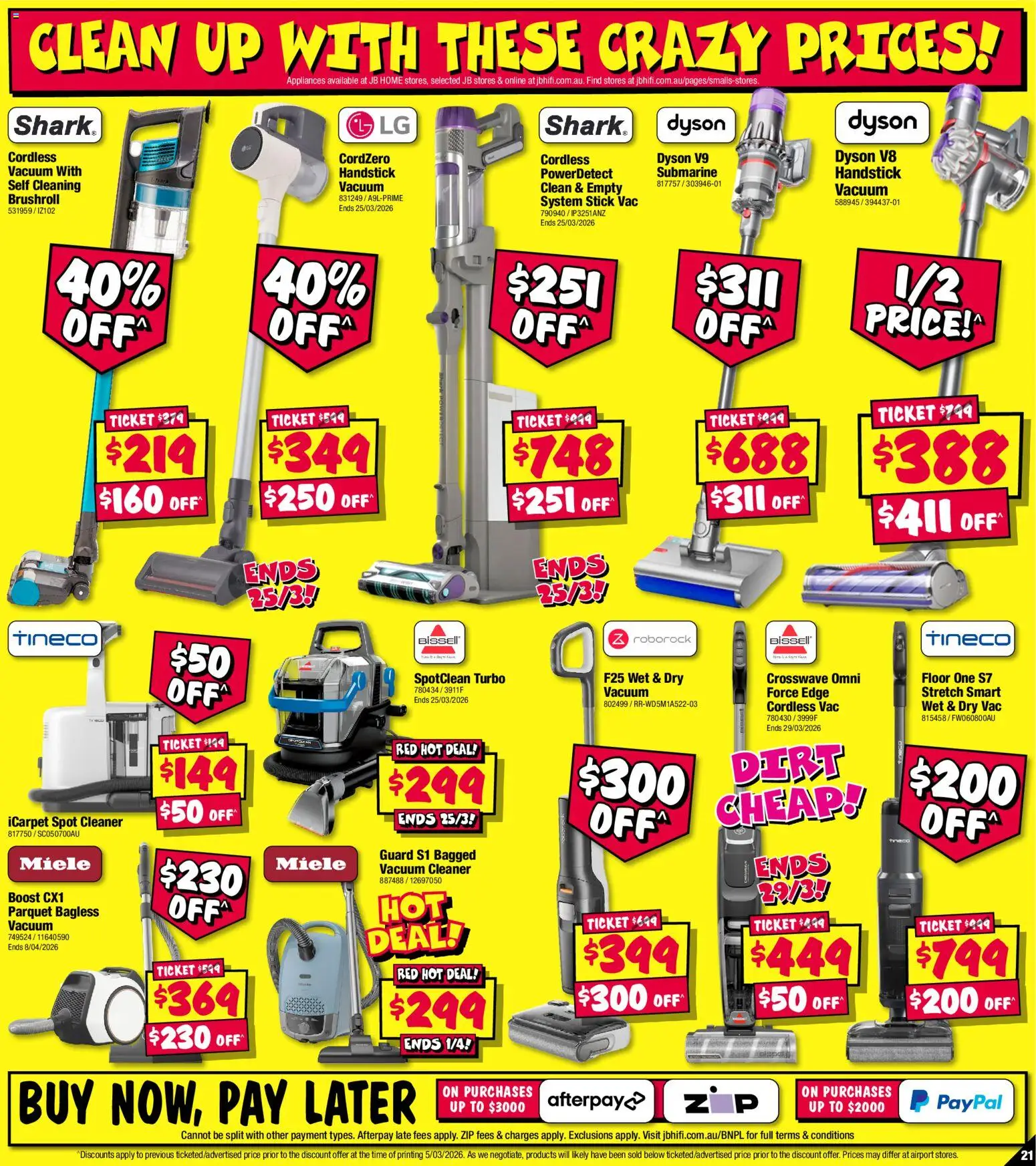 JB Hi-Fi catalogue - valid from 19.03.2026 | Page: 21 | Products: Cleaner, Vacuum cleaner