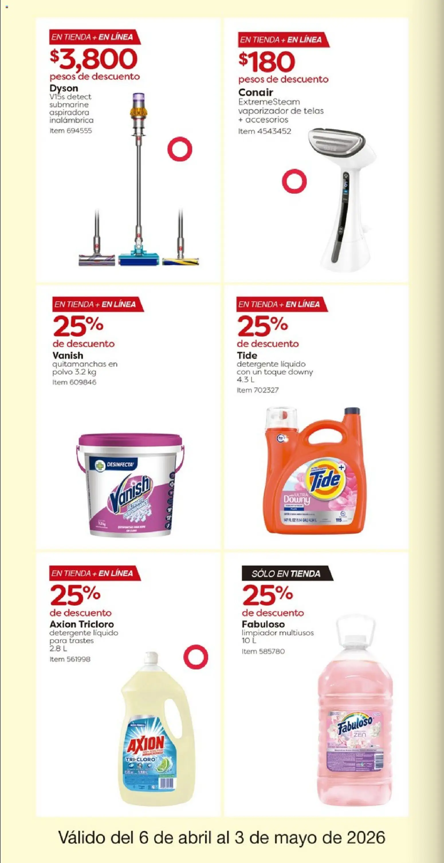 Nuevas ofertas de Costco válidas en toda la República Mexicana desde el 06.04.2026. ¡Encuentra las mejores ofertas en Costco catálogo! | Página: 10 | Productos: Quitamanchas, Detergente, Limpiador, Aspiradora