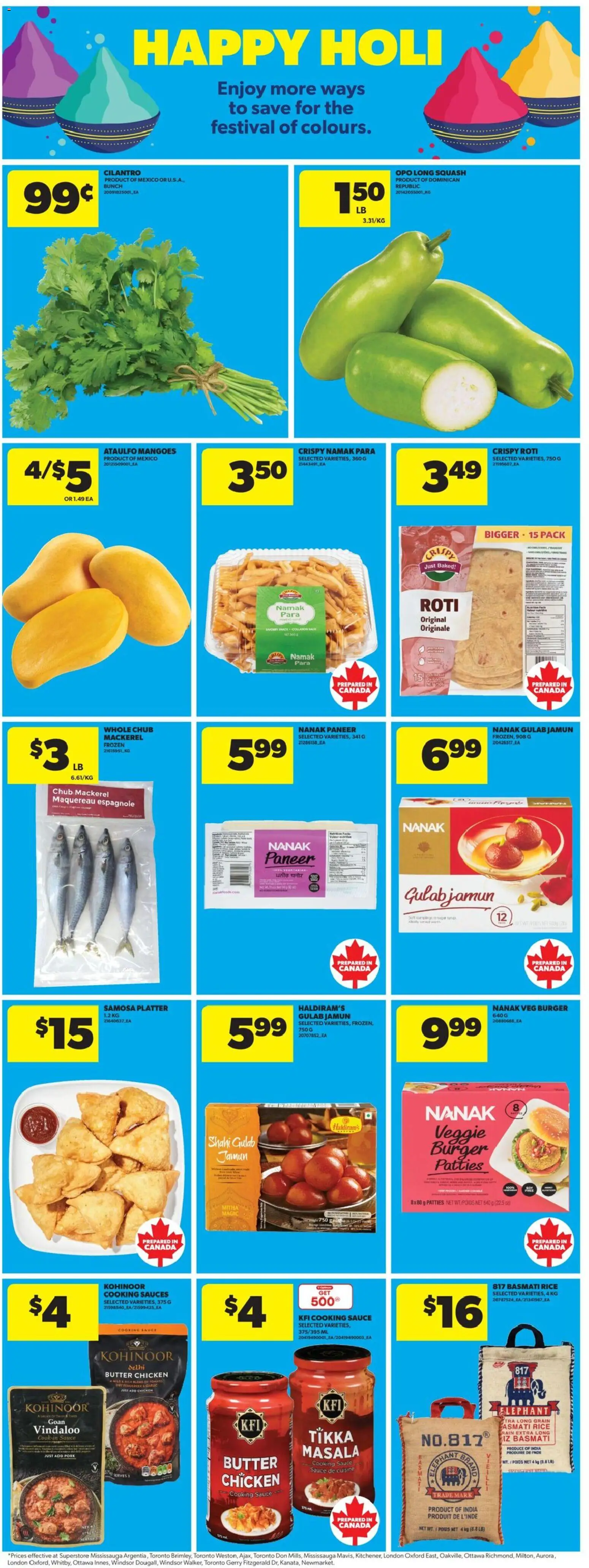 Real Canadian Superstore flyer valid from 19.02.2026 | Page: 13 | Products: Rice, Butter, Chicken, Pork