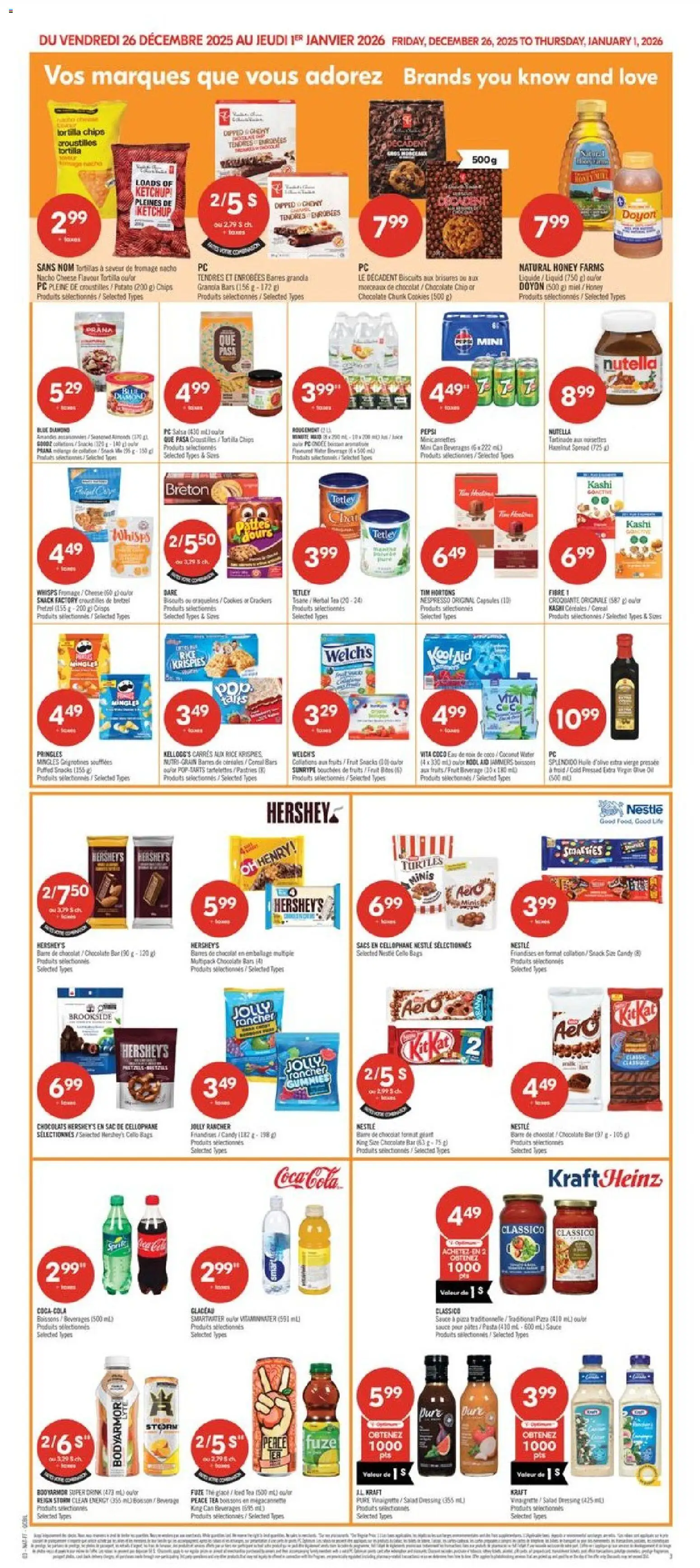 Pharmaprix flyer valid from 26.12.2025 | Page: 6 | Products: Rice, Pasta, Salad, Pizza