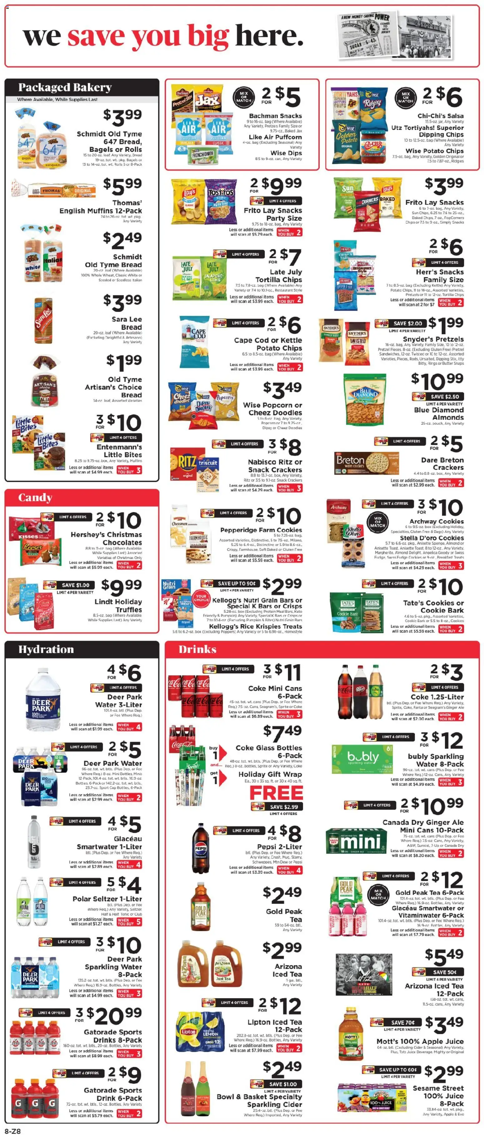 ShopRite Weekly Ad - valid from 19.12.2025 | Page: 9 | Products: Bakery, Box, Tea, Water