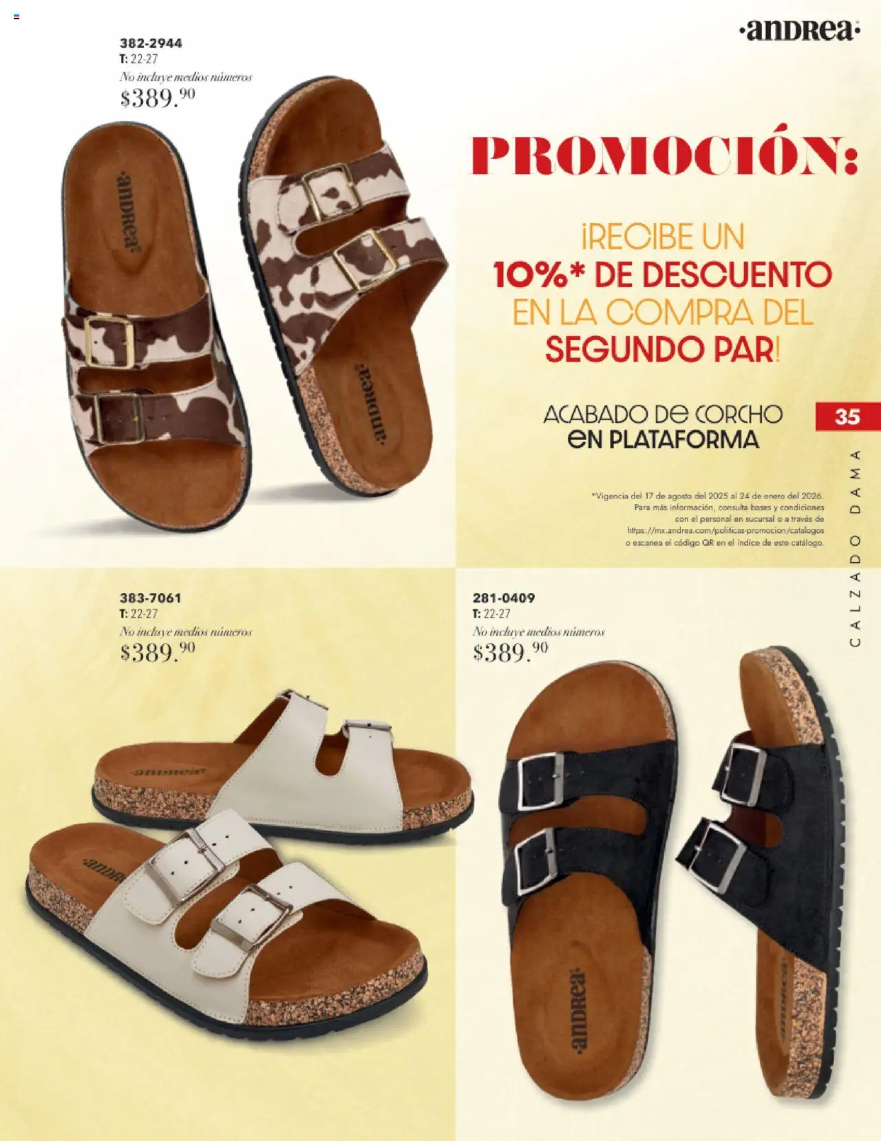 Nuevas ofertas de Andrea válidas en toda la República Mexicana desde el 17.08.2025. ¡Encuentra las mejores ofertas en Andrea - Catálogo Tropical Otoño / Invierno! | Página: 35