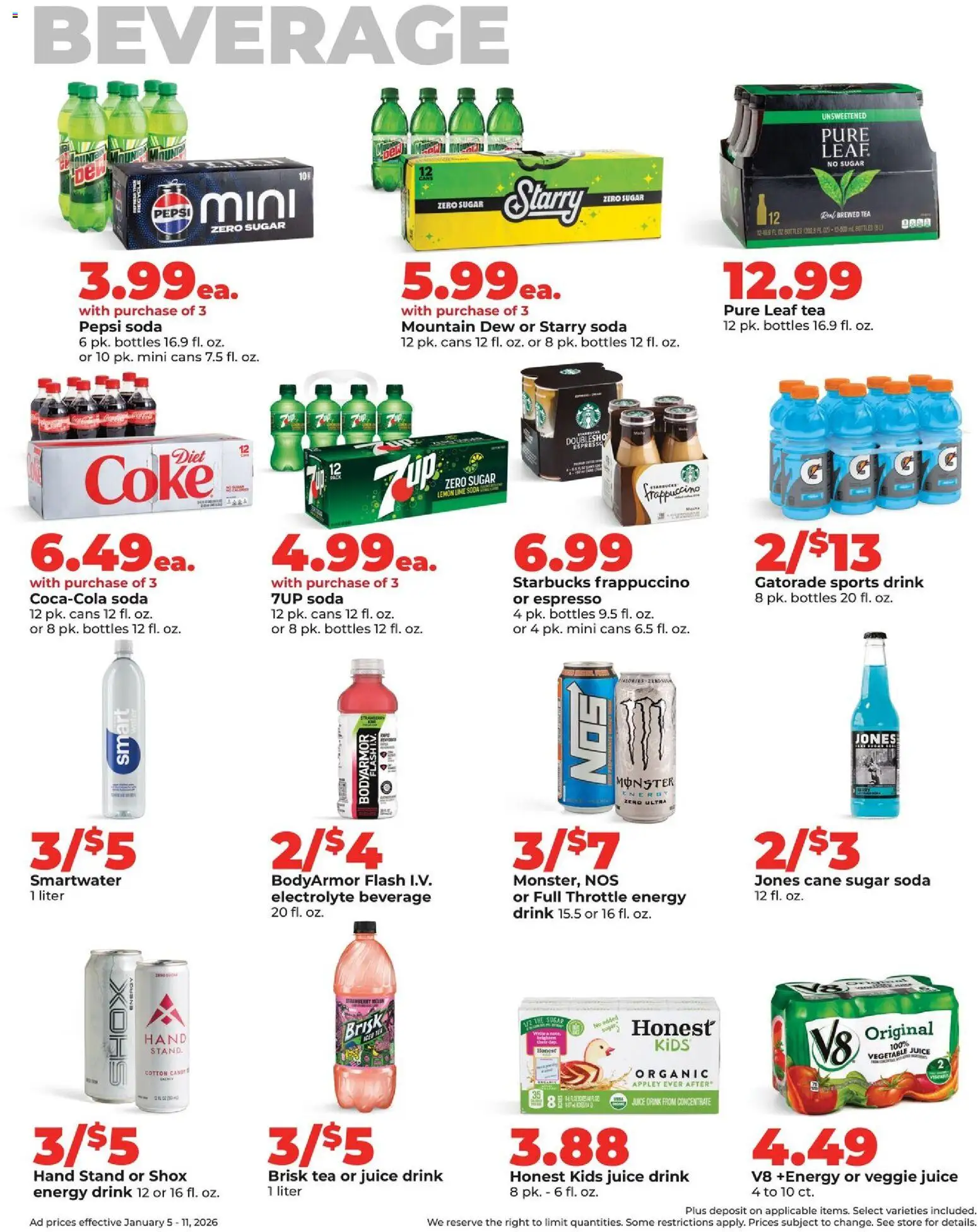 HyVee Weekly Ad - valid from 05.01.2026 | Page: 28 | Products: Juice, Tea, Lemon, Throttle