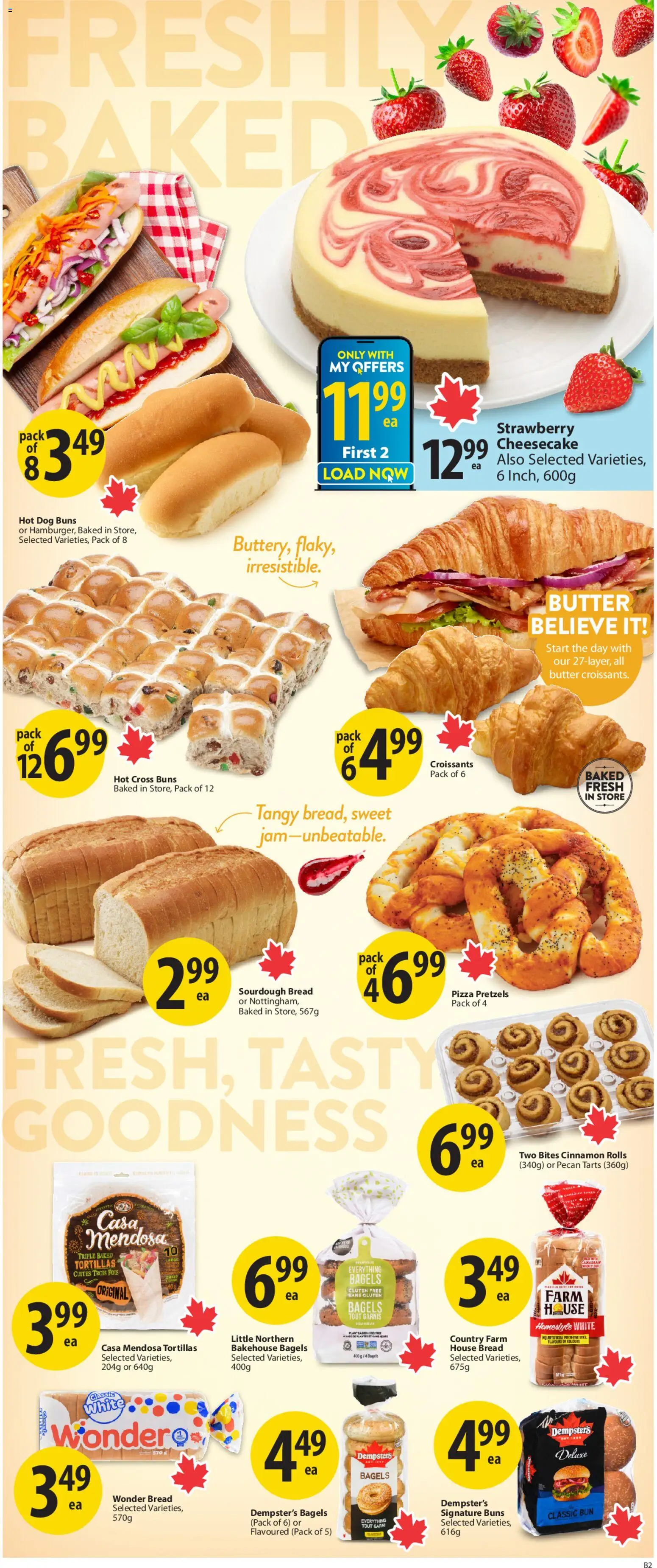 Save on foods flyer valid from 26.02.2026 | Page: 10 | Products: Butter, Bread, Pizza