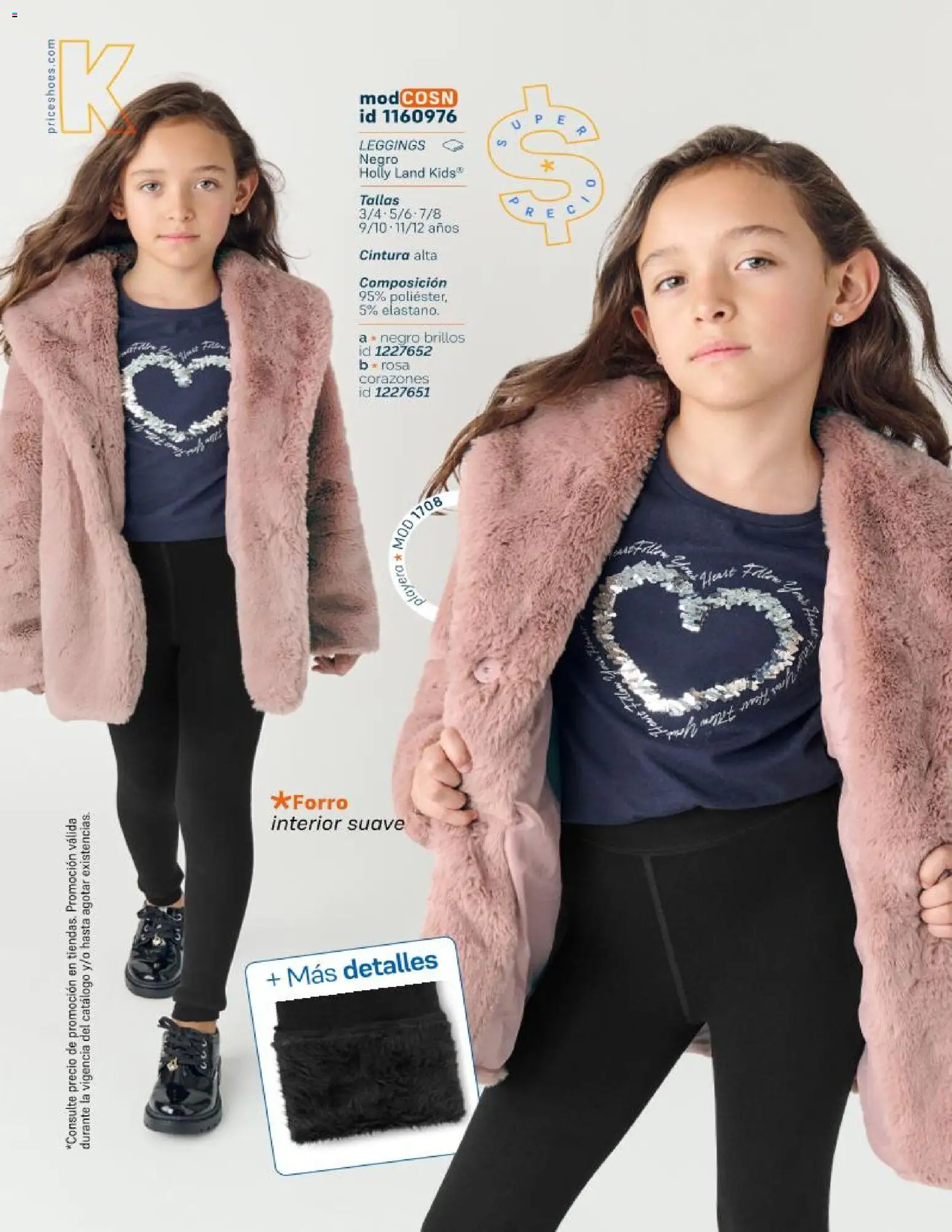 Nuevas ofertas de Price Shoes válidas en toda la República Mexicana desde el 21.10.2025. ¡Encuentra las mejores ofertas en Price Shoes catálogo KIids Oto-Inv 2025! | Página: 28 | Productos: Leggings, Playera